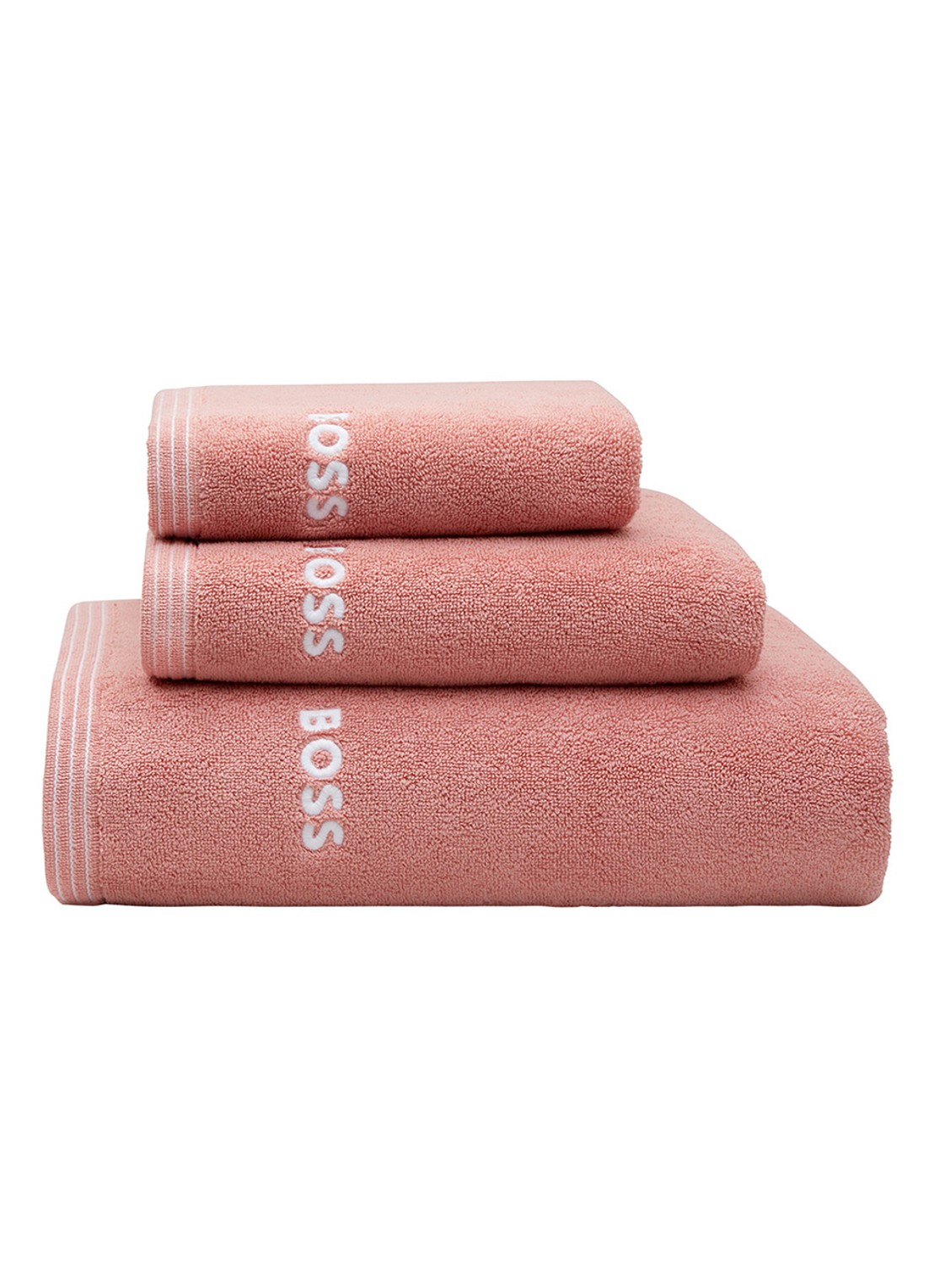 BOSS Edge gastendoek - 40 x 60 cm - achterkant zalmroze