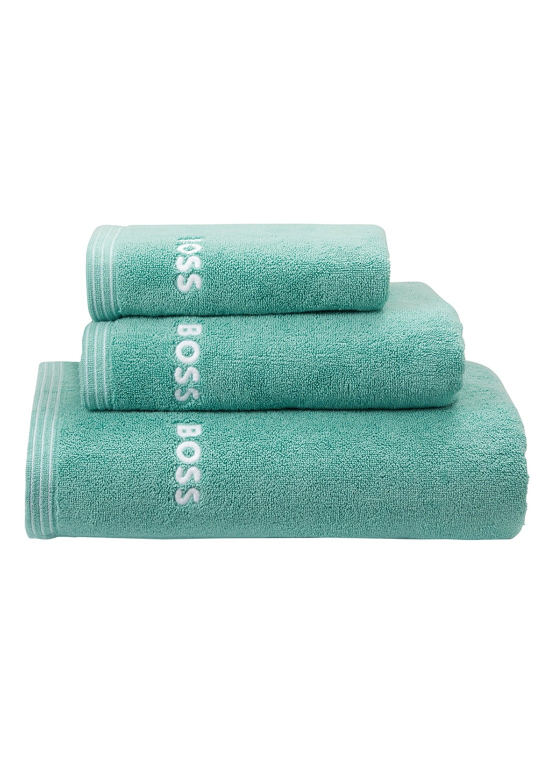 BOSS Edge gastendoek - 40 x 60 cm - achterkant zeegroen