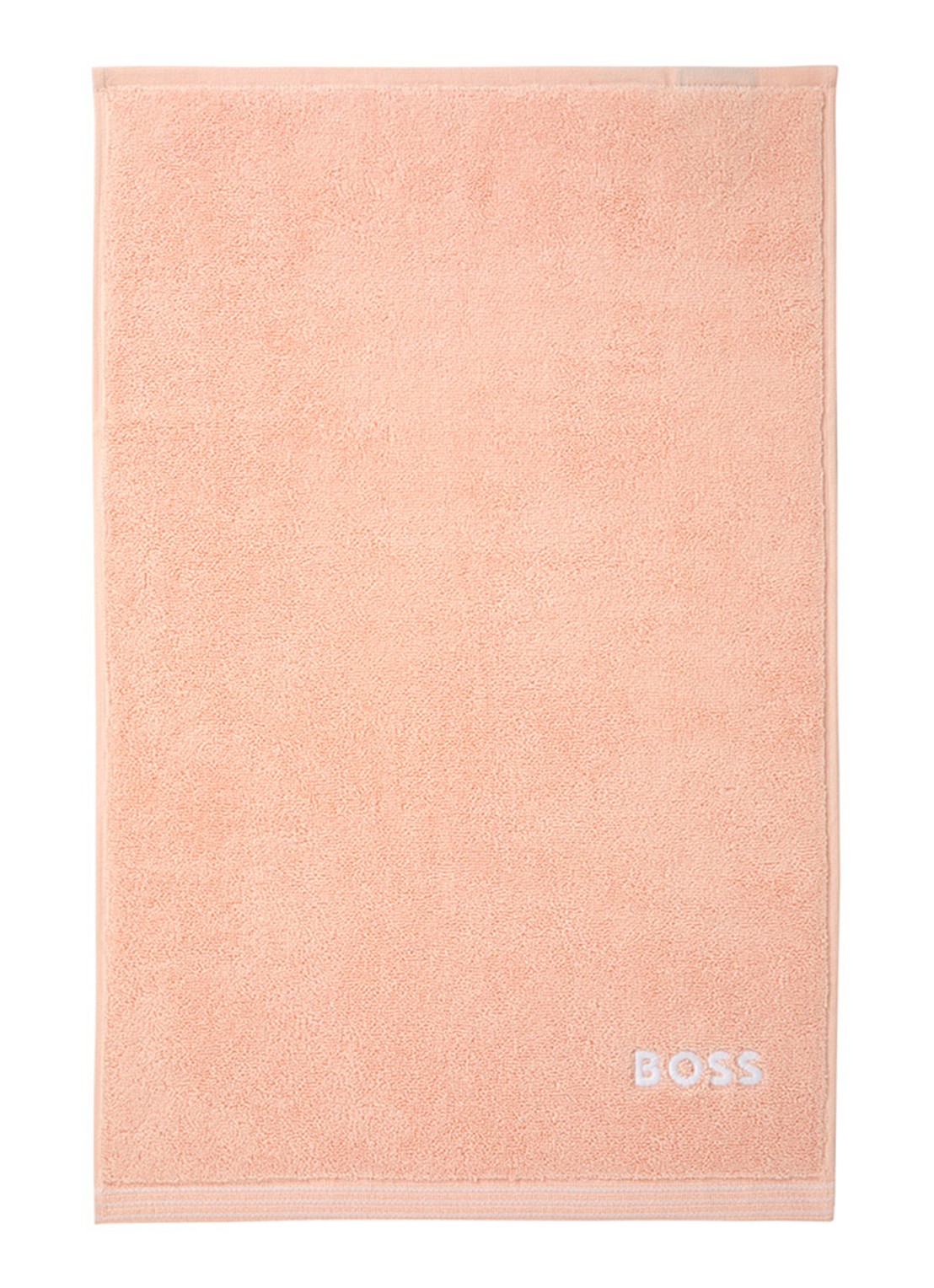 BOSS Edge gastendoek - 40 x 60 cm - voorkant 2 perzikroze
