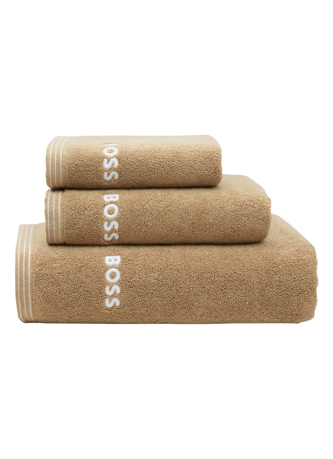 BOSS Edge gastendoek - 40 x 60 cm - achterkant 3 bruin