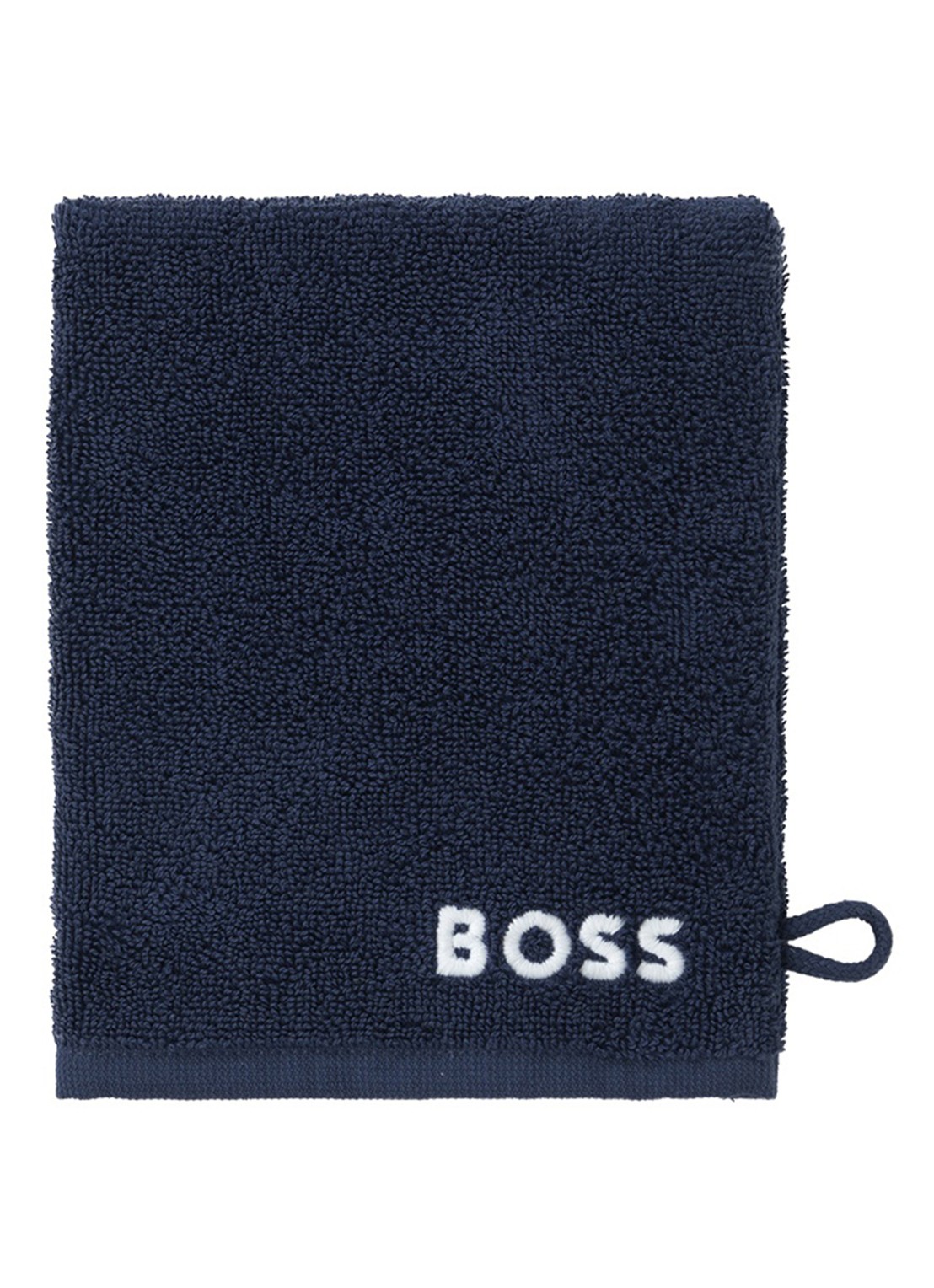 BOSS Edge washand - 15 x 21 cm - voorkant donkerblauw