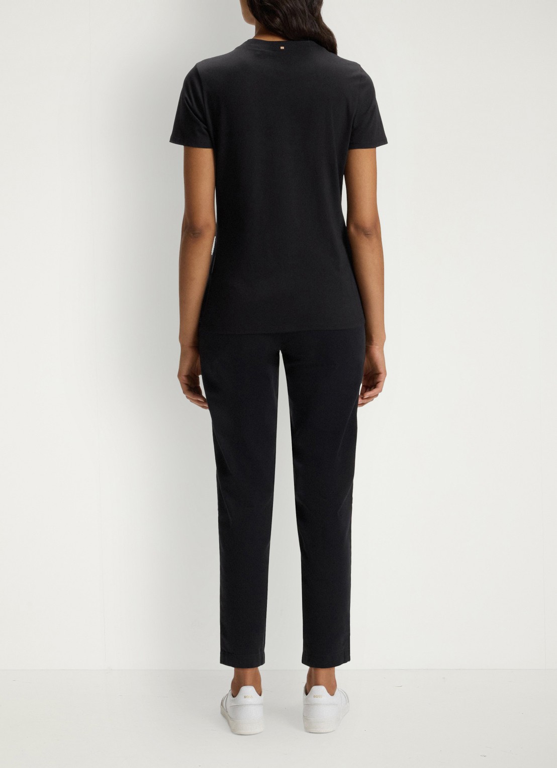 BOSS Elogo T-shirt met logo - achterkant 5 zwart
