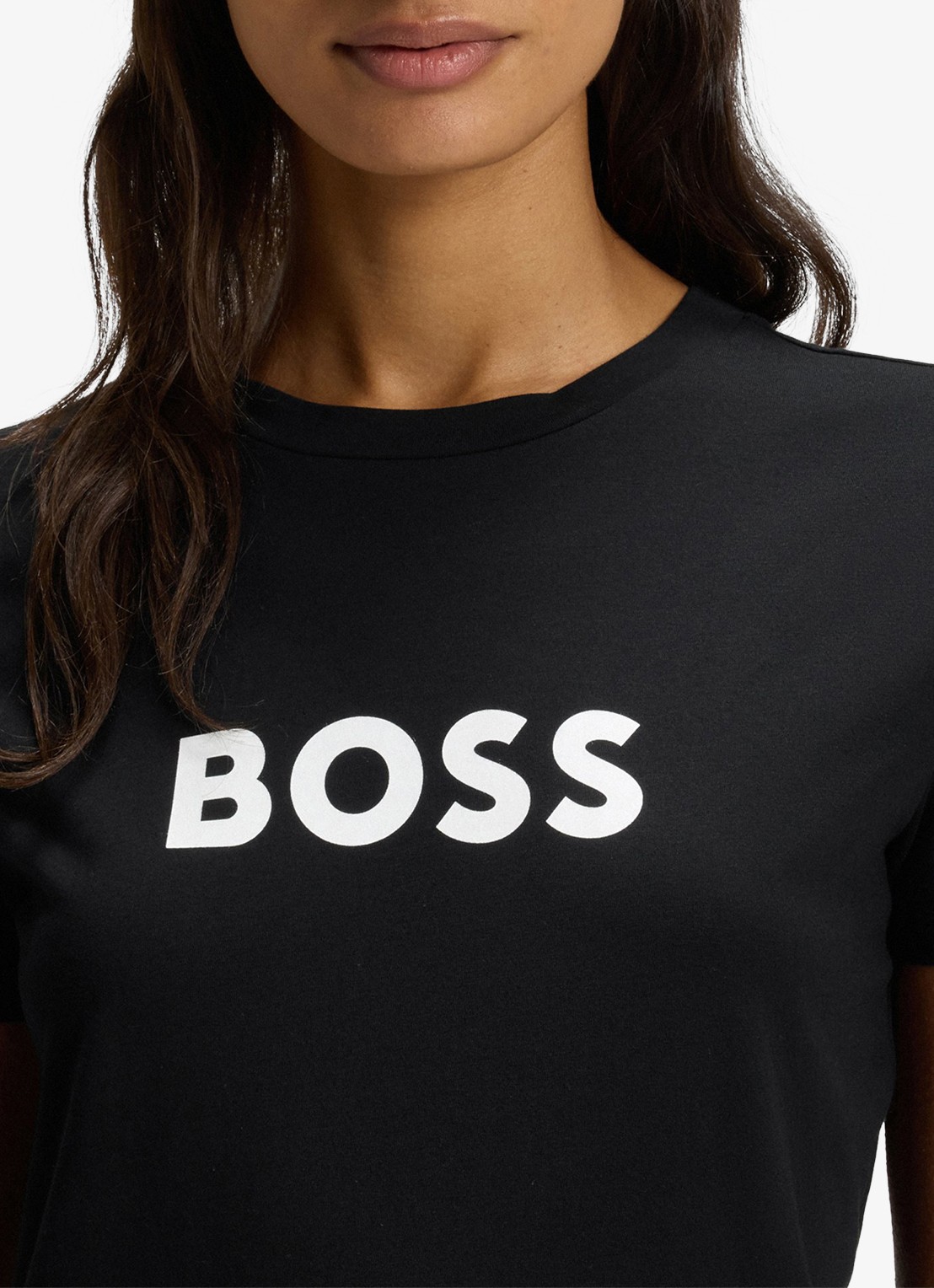 BOSS Elogo T-shirt met logo - detail 2 zwart