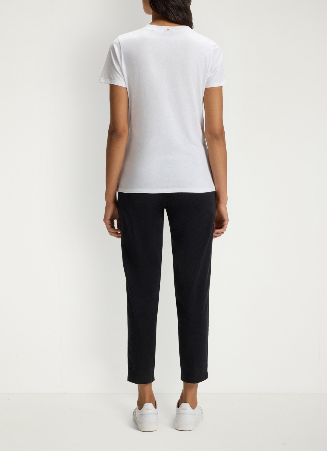 BOSS Elogo T-shirt met logo - achterkant 3 wit