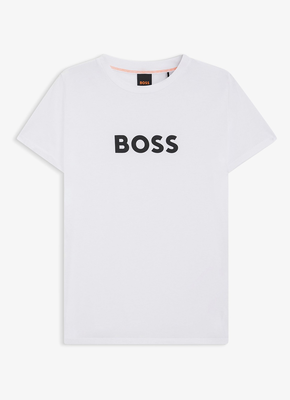 BOSS Elogo T-shirt met logo - voorkant wit