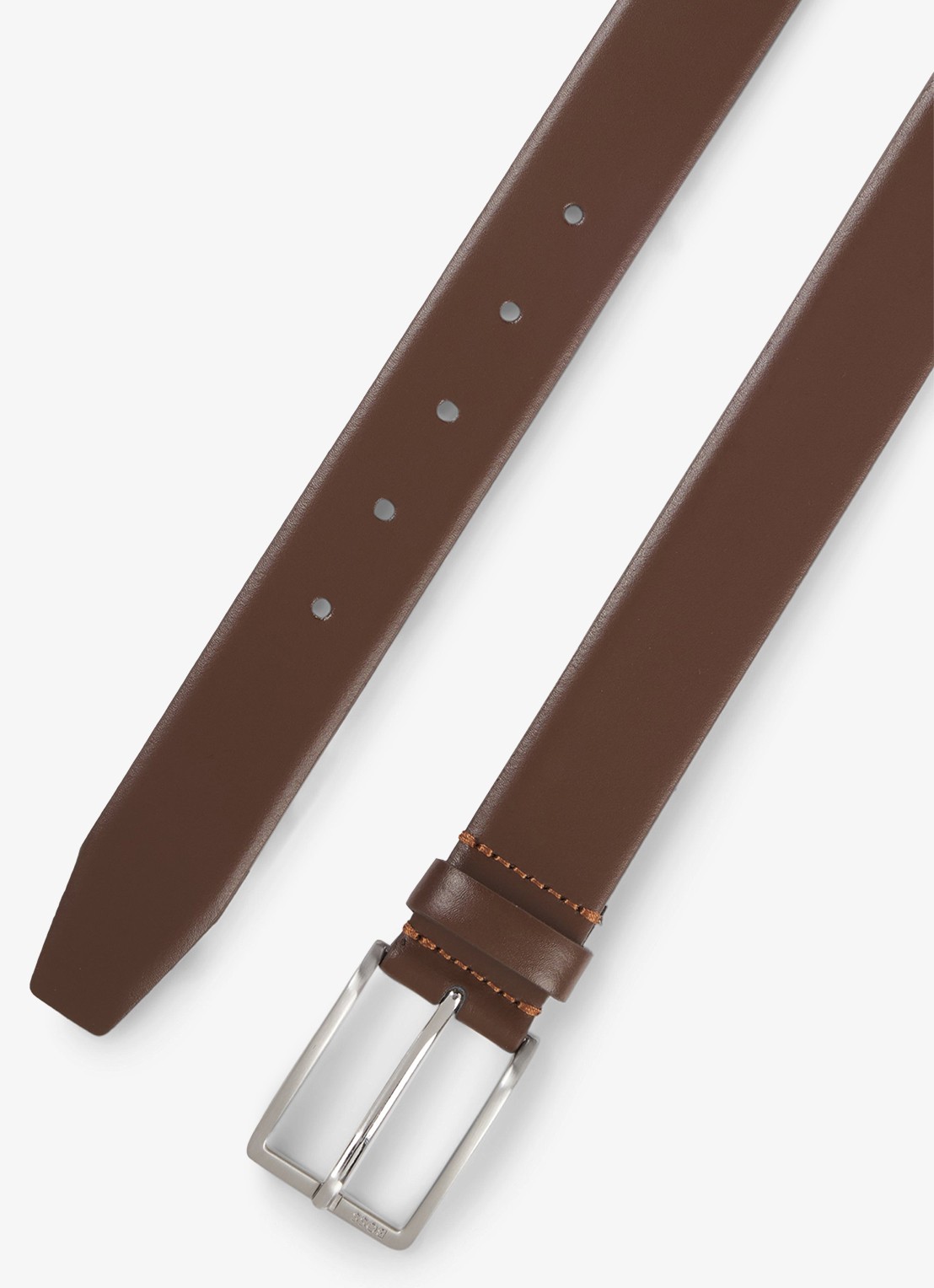BOSS Erman-L riem van leer  - detail 4 hazelnootbruin