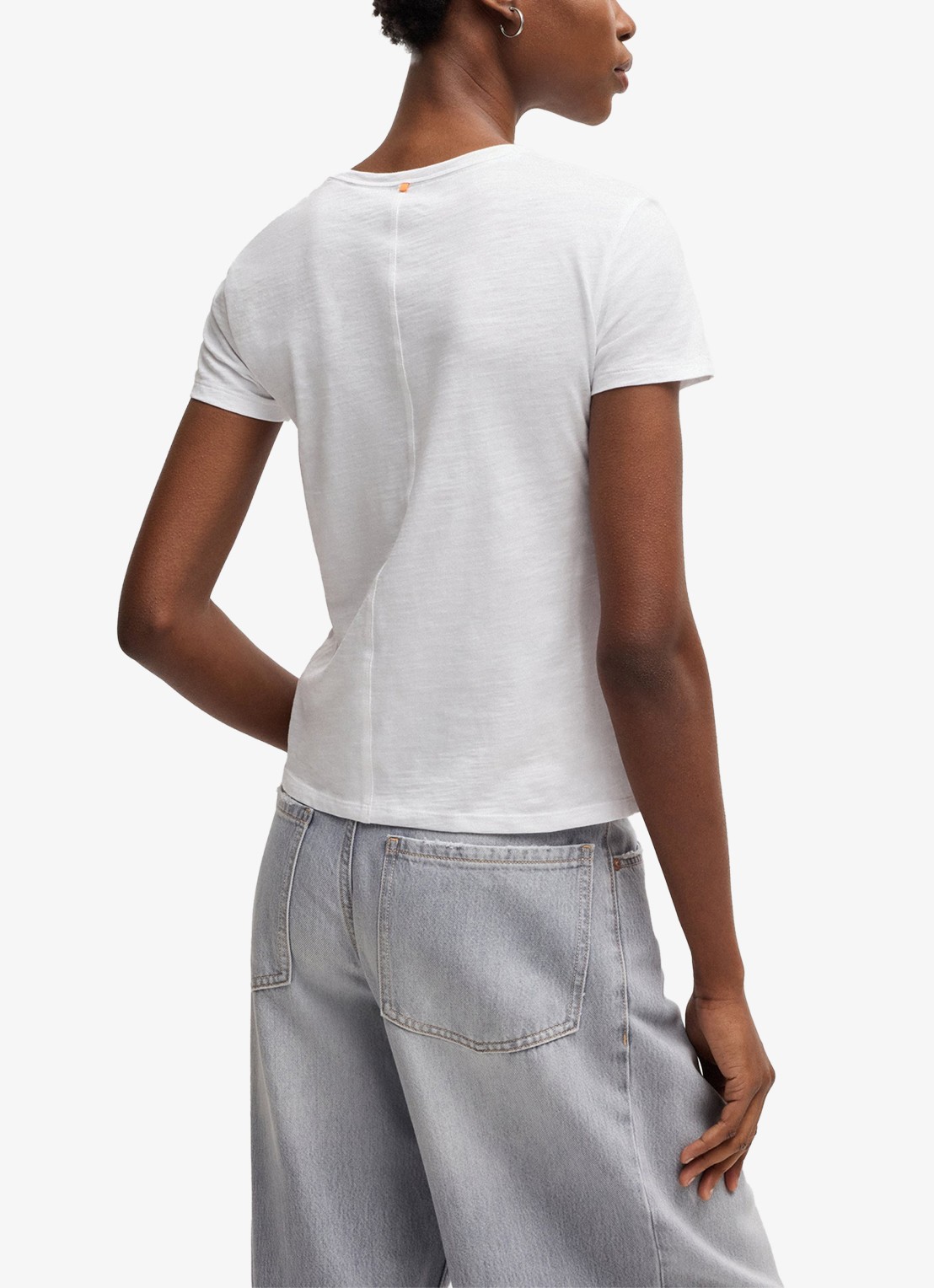 BOSS Esla T-shirt met ronde hals  - achterkant 3 wit