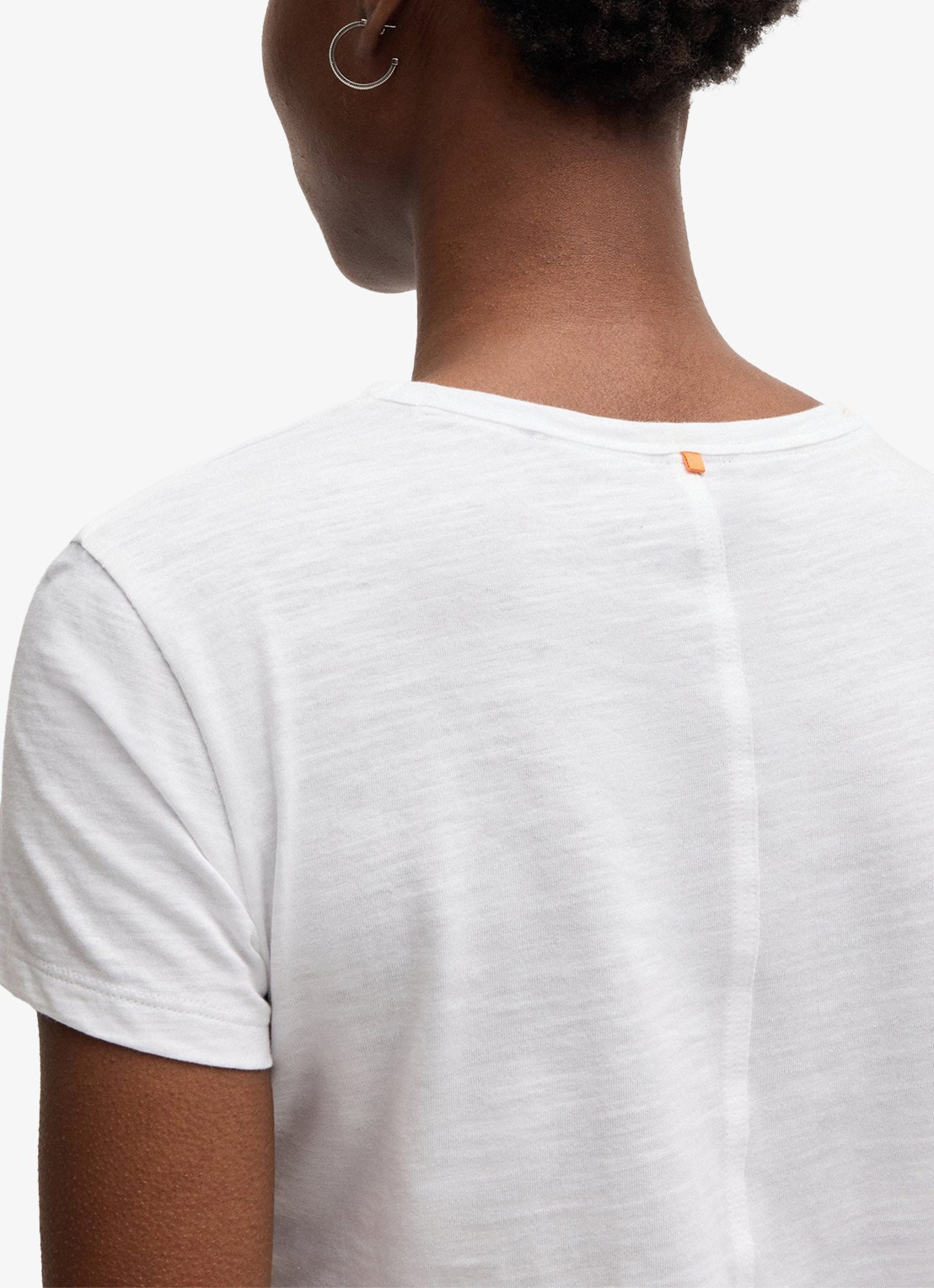 BOSS Esla T-shirt met ronde hals  - detail 5 wit