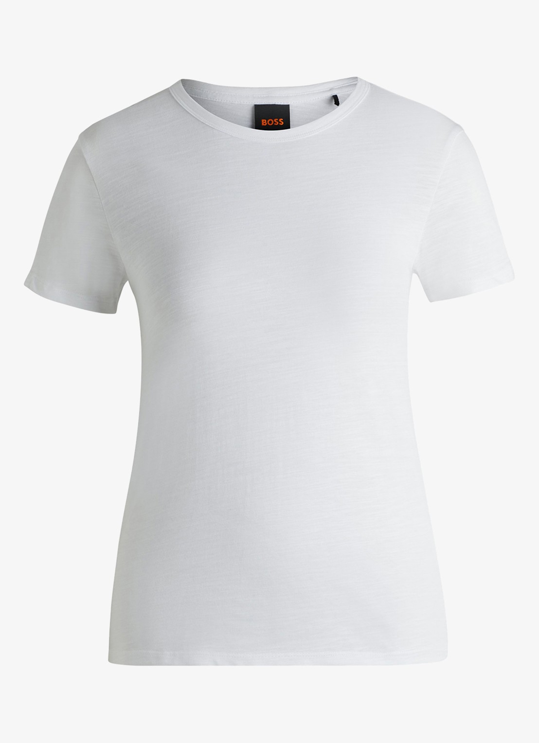 BOSS Esla T-shirt met ronde hals  - voorkant wit