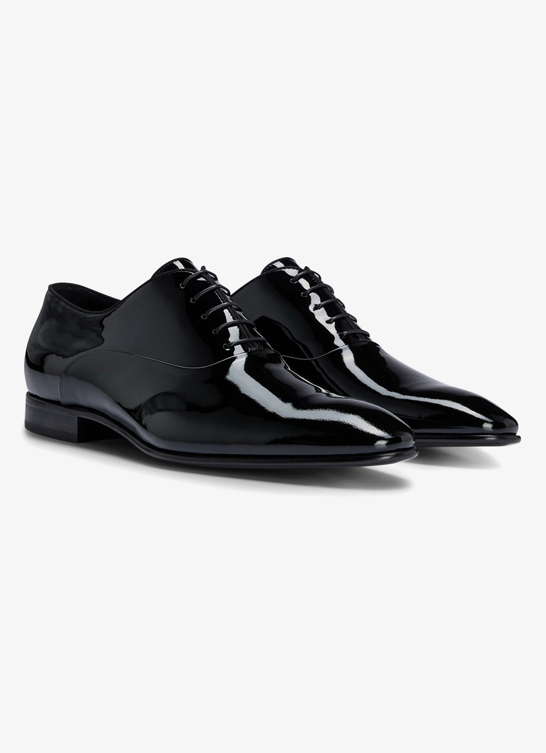 BOSS Evening Oxford veterschoen van lakleer - detail zwart