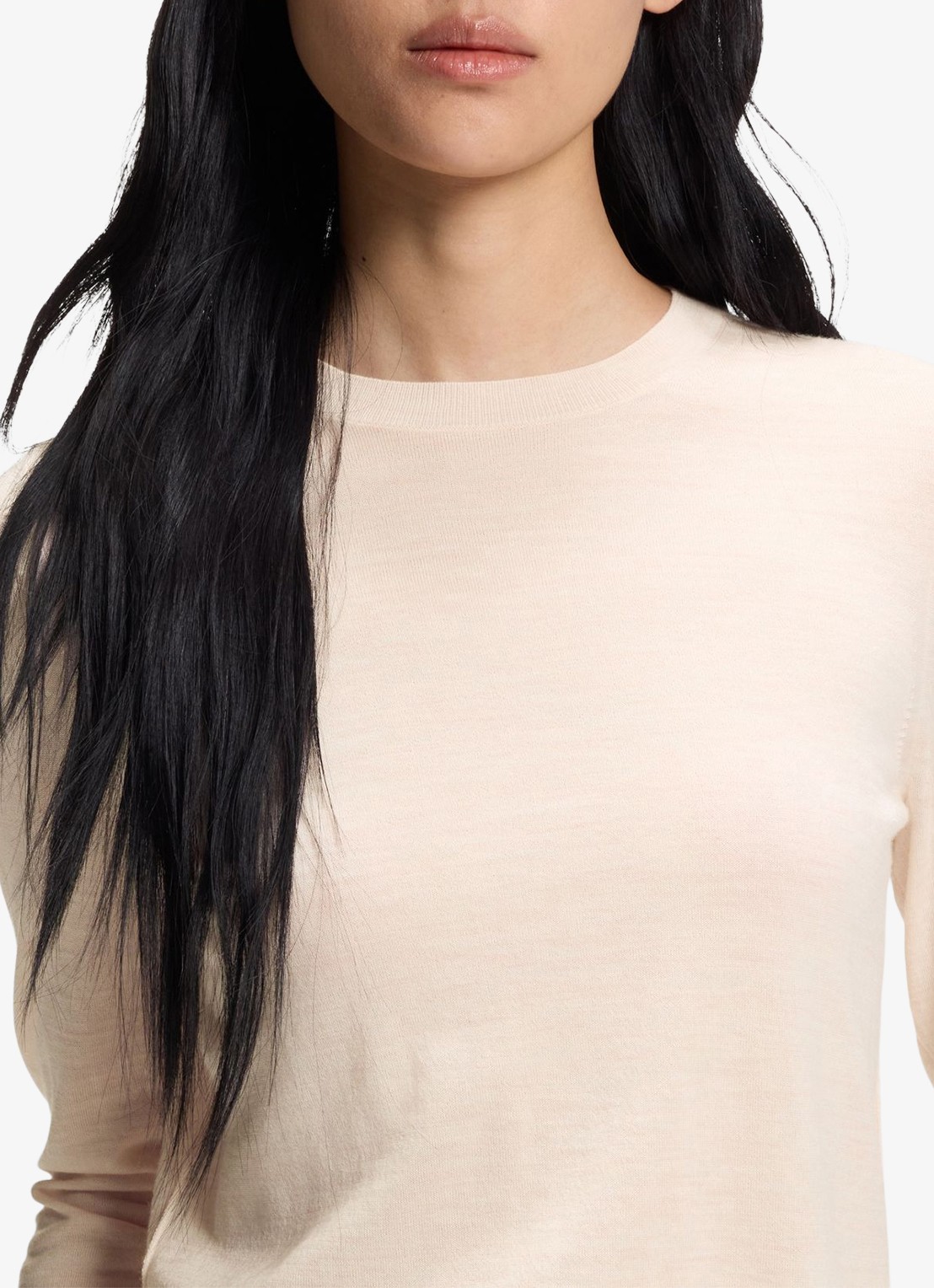 BOSS Ferpina fijngebreide pullover van scheerwol - detail 5 beige