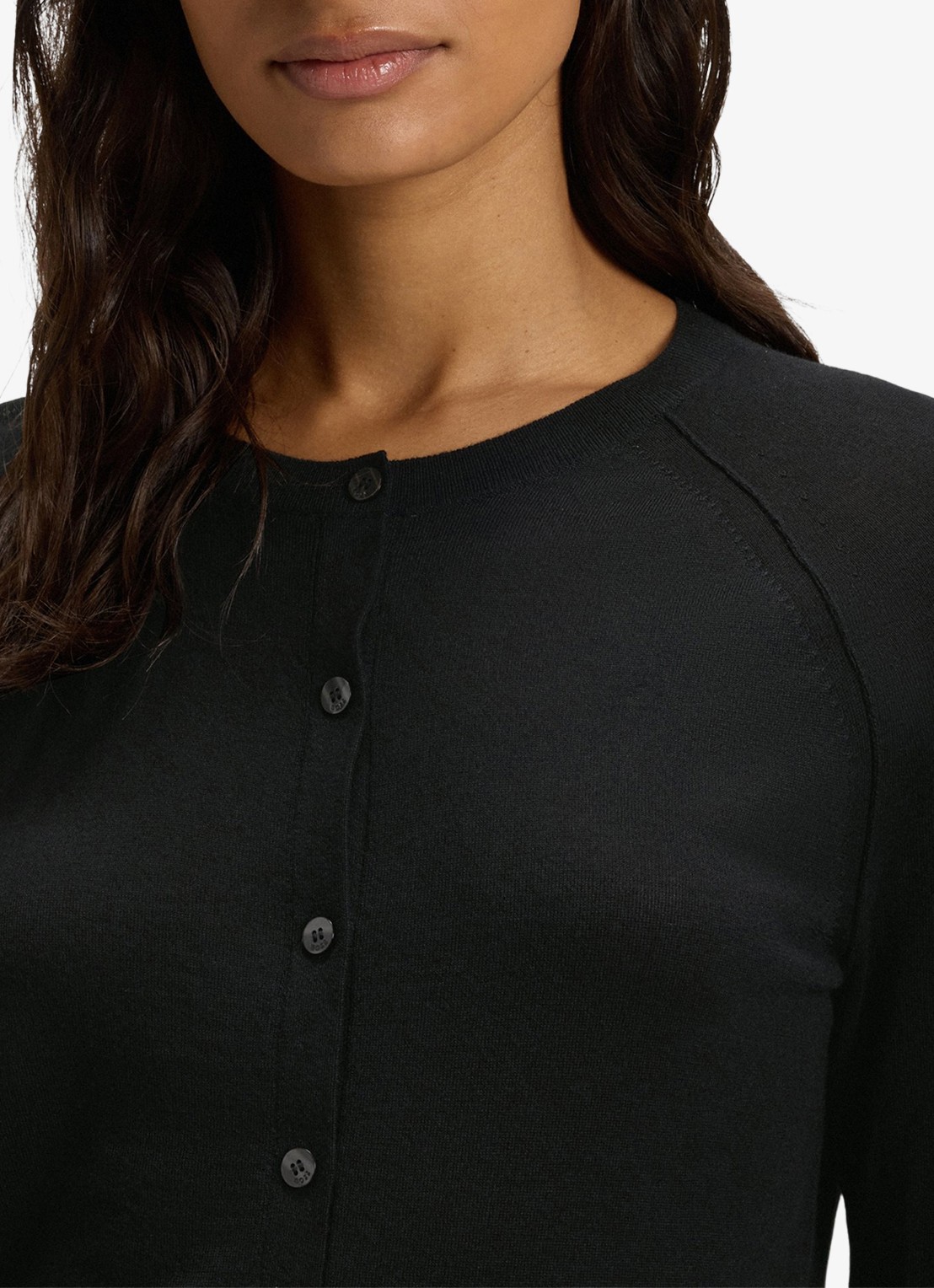 BOSS Fijngebreid vest van scheerwol  - detail 4 zwart