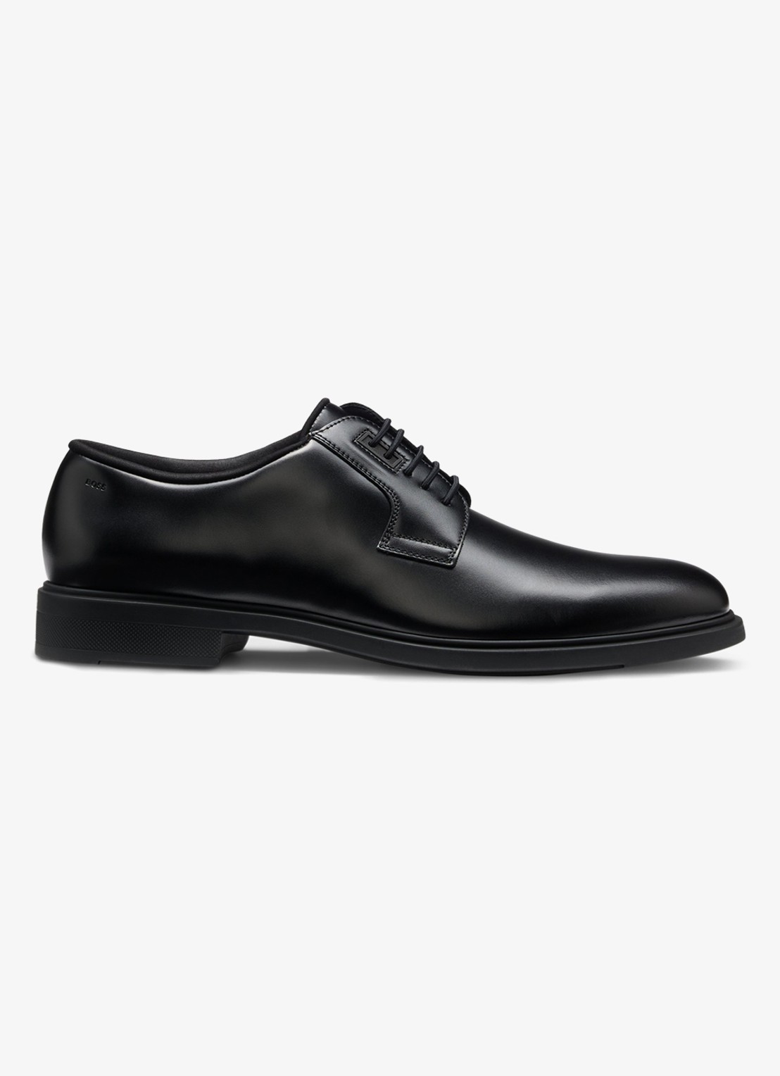 BOSS First Class veterschoen van leer - voorkant zwart