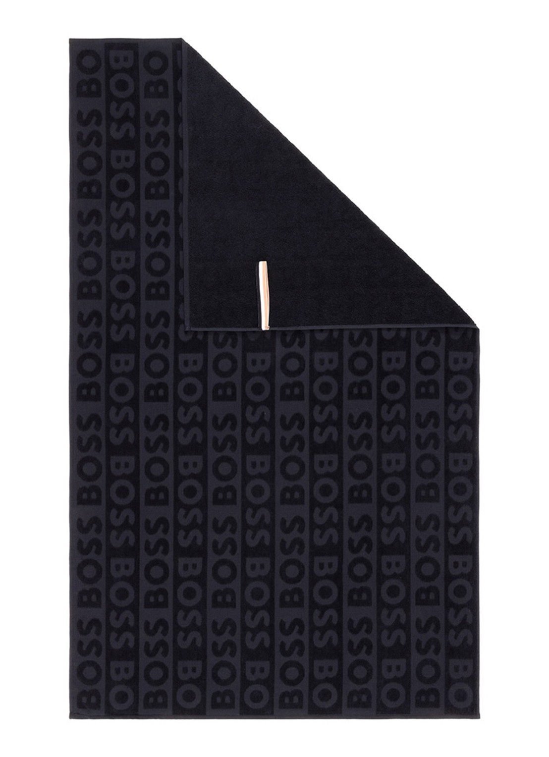 BOSS Font strandlaken 90 x 150 cm - voorkant 5 zwart