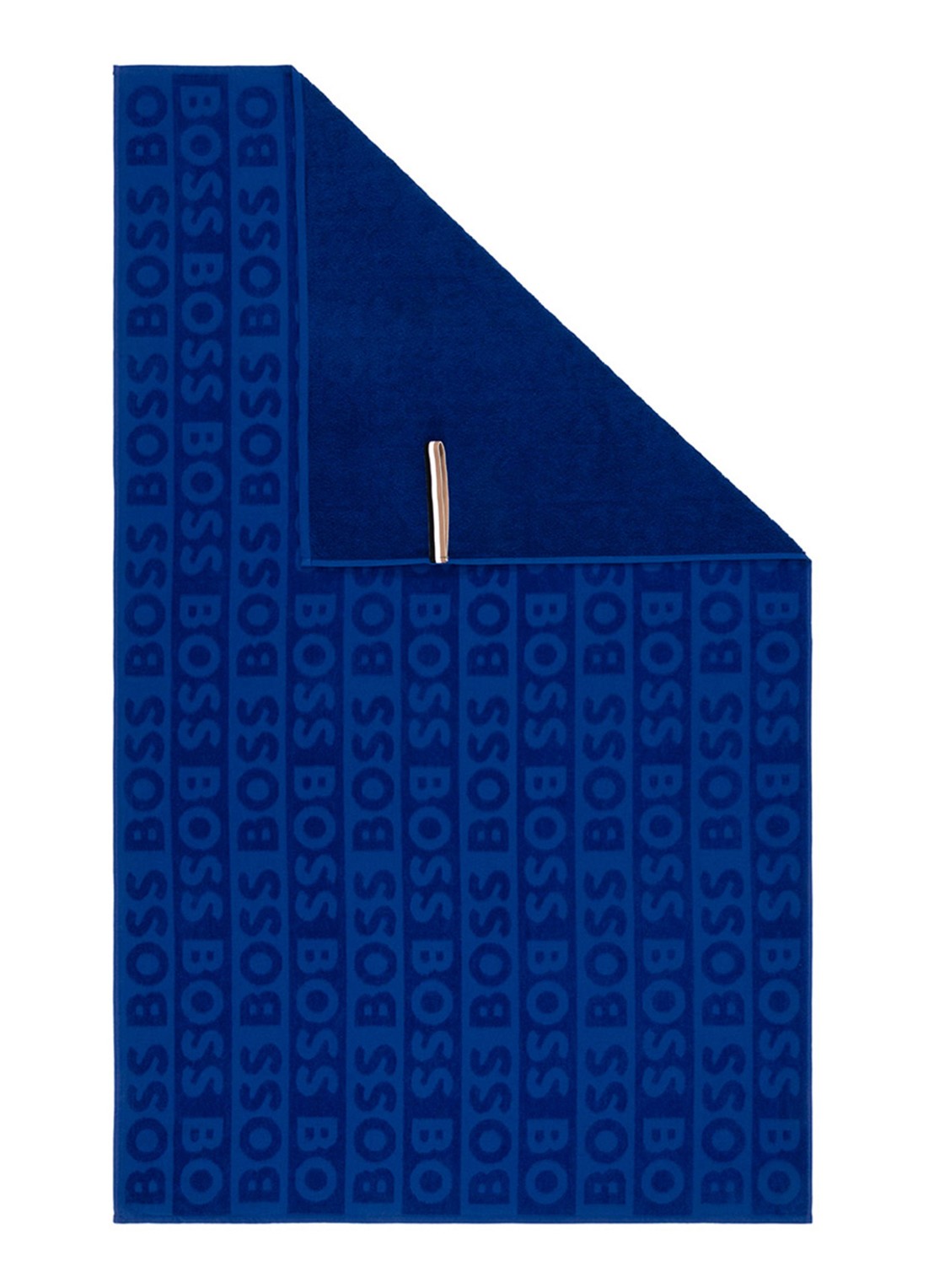 BOSS Font strandlaken 90 x 150 cm - voorkant 3 blauw