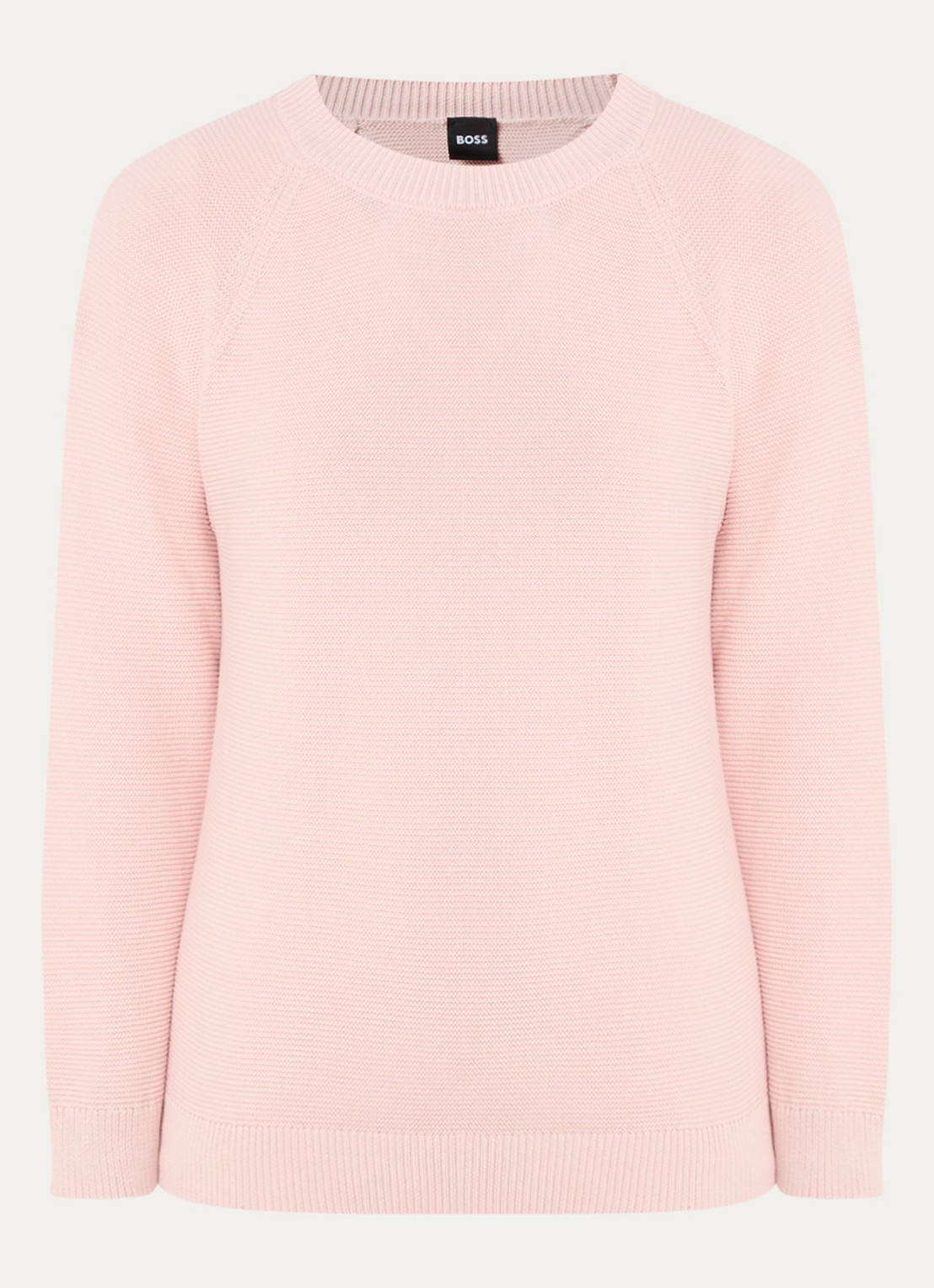 BOSS Fovila fijngebreide pullover met ronde hals - voorkant 2 paars
