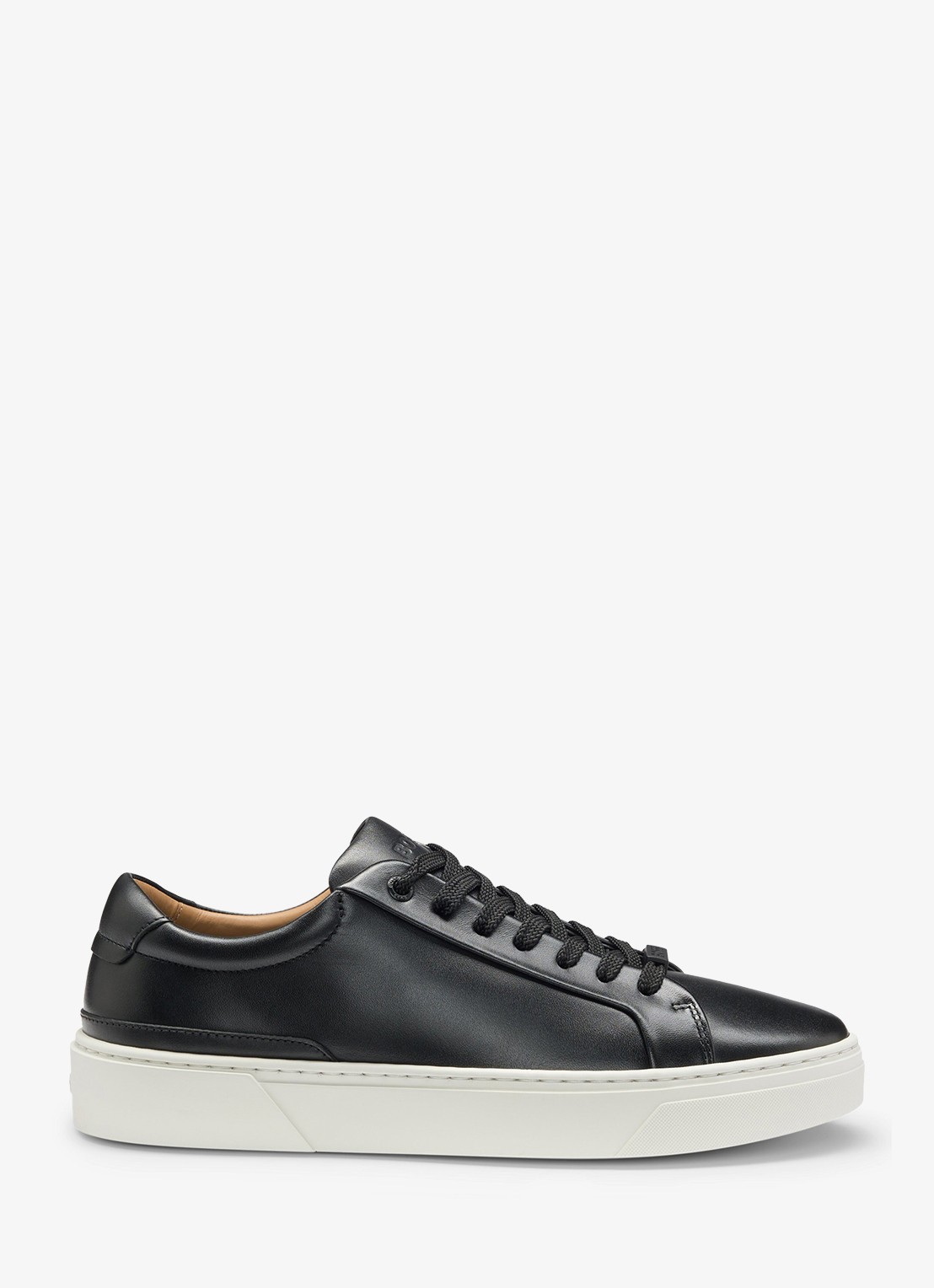 BOSS Gary sneaker van leer  - voorkant 4 zwart