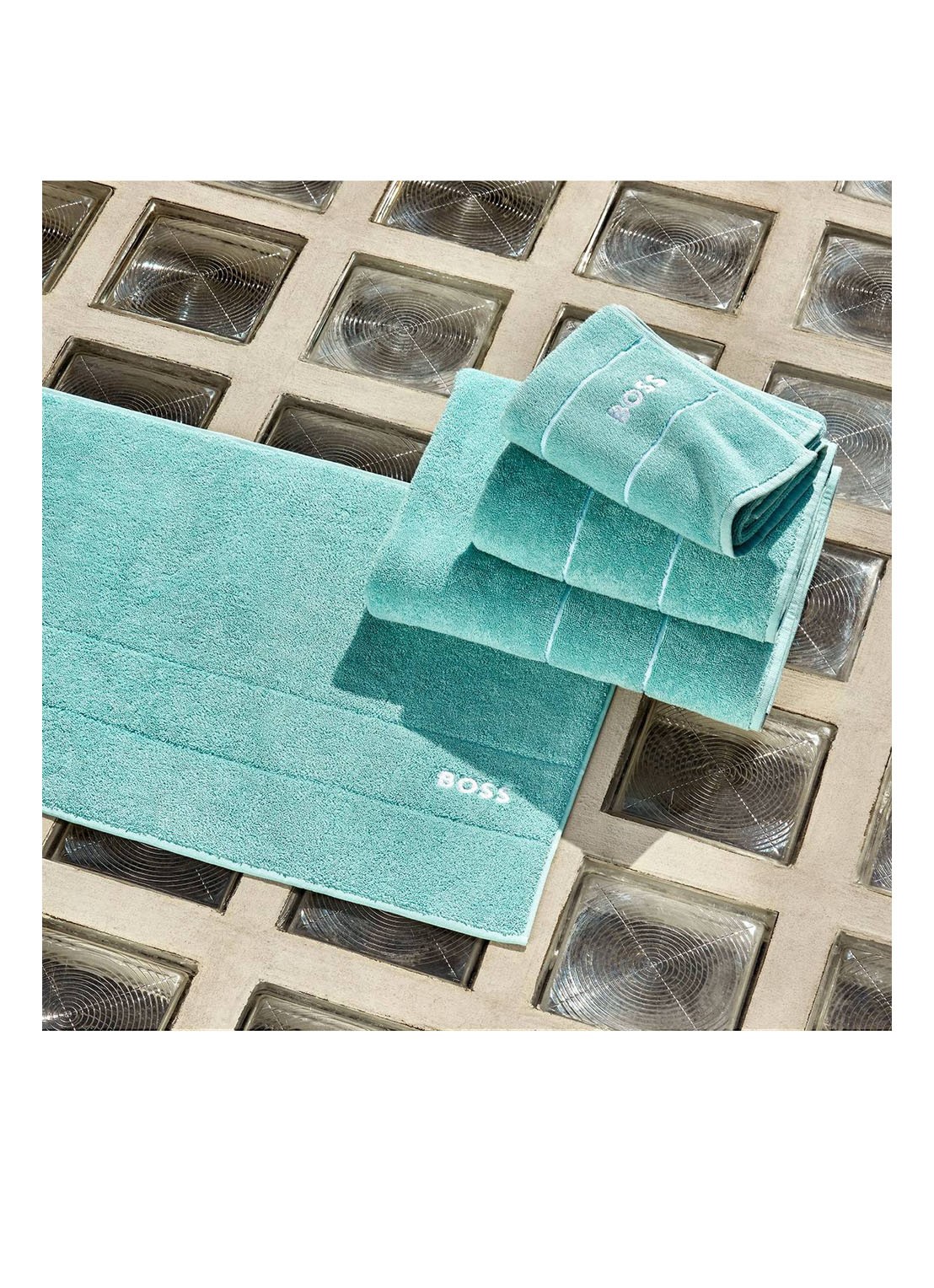 BOSS Gastendoek - 600 gr/m2 - 30 x 30 cm - detail 4 turquoise