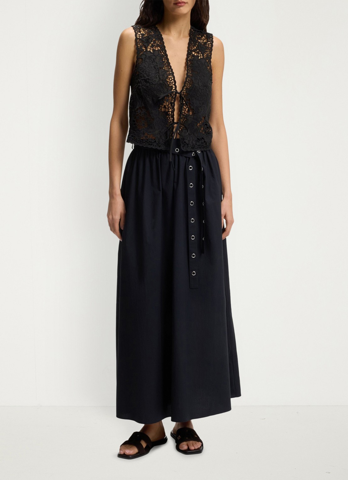 BOSS Gilet met borduring - voorkant 2 black-001 / zwart