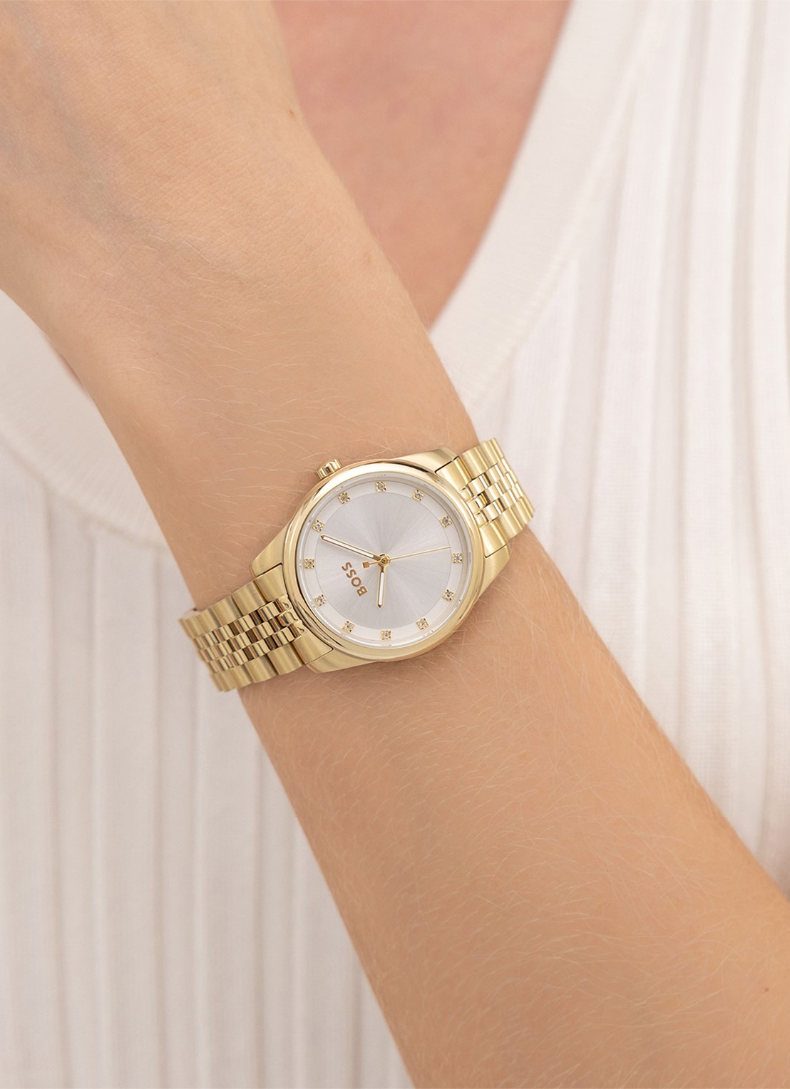 BOSS Graceful Precious horloge HB1502810 - voorkant 2 goud