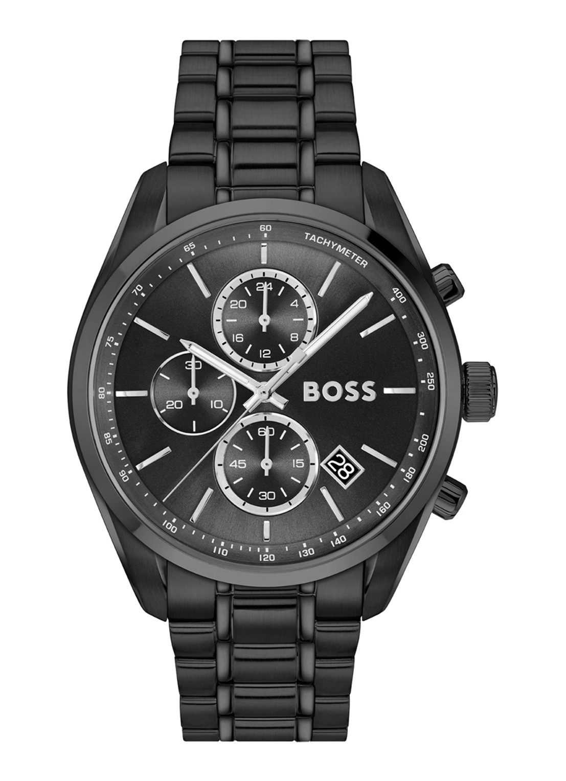BOSS Grand Prix 44 horloge HB1514298  - voorkant 3 zwart