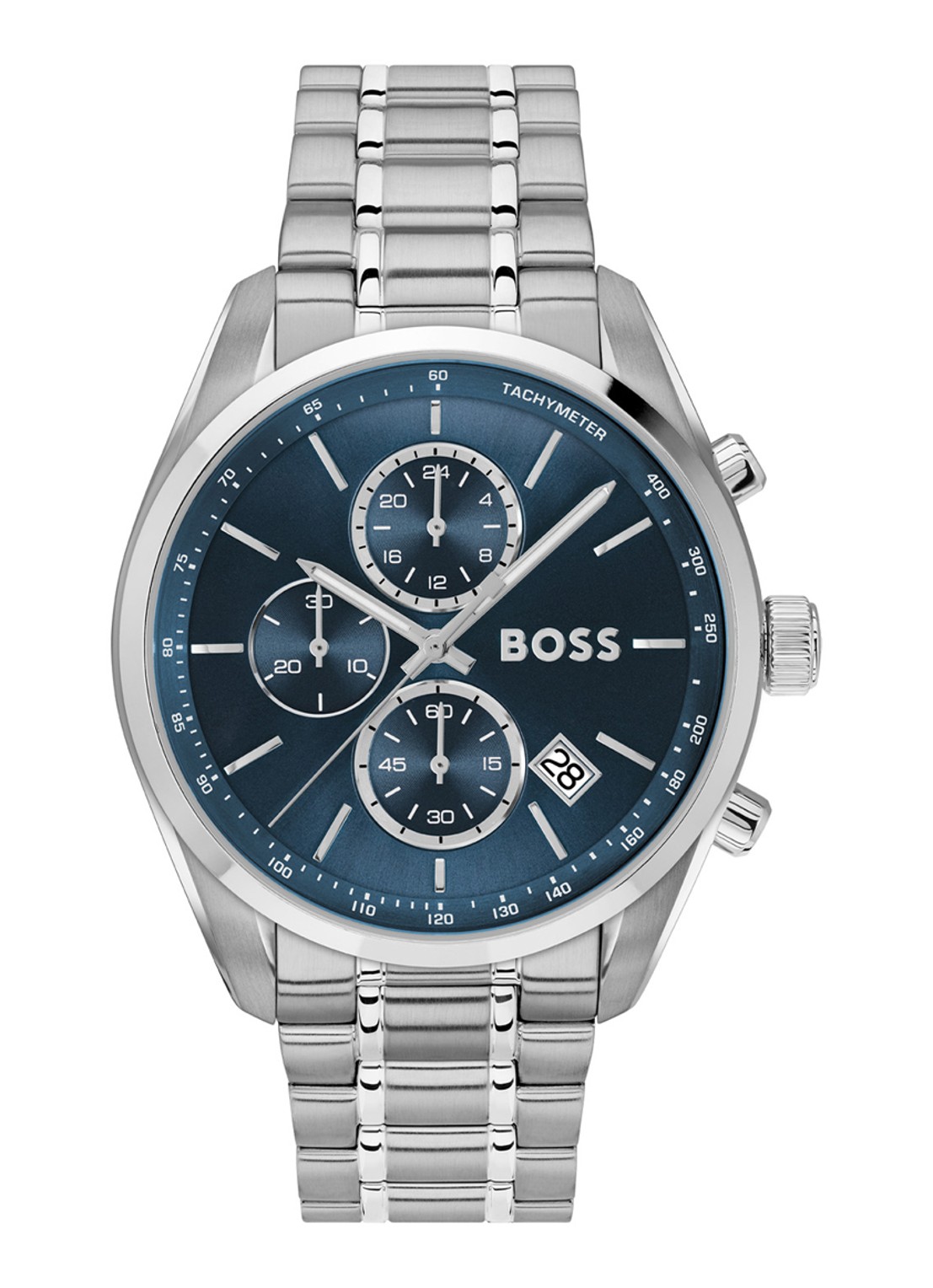 BOSS Grand Prix horloge HB1514226  - voorkant 3 zilver