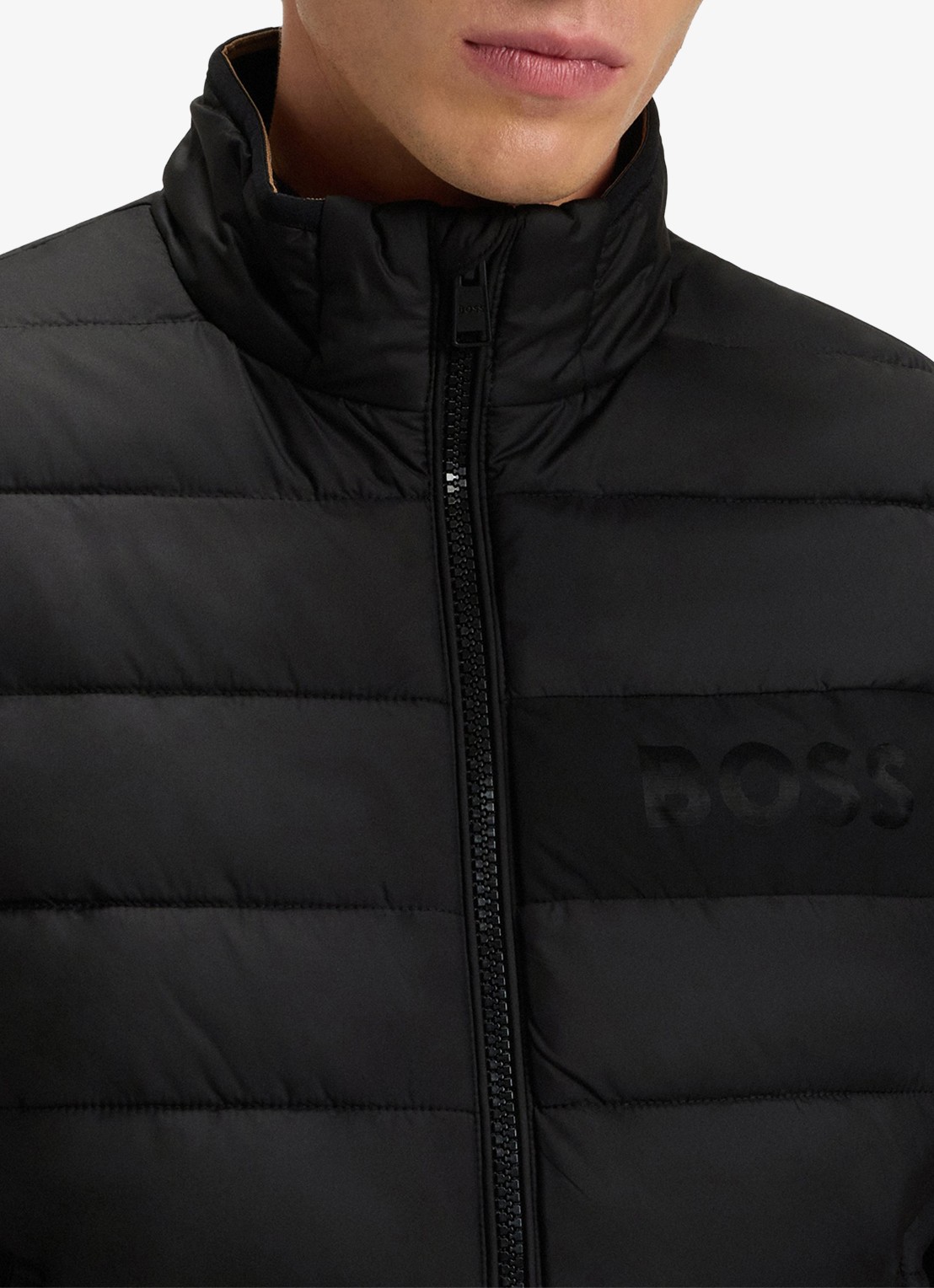 BOSS  H-Cenito gewatteerde bodywarmer met ritszakken - detail 5 zwart