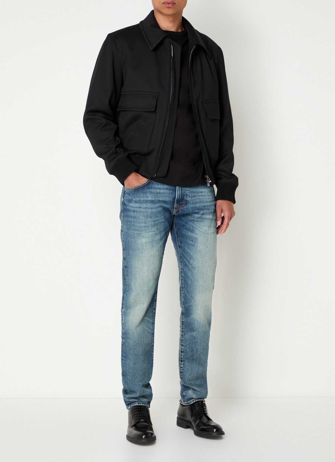 BOSS H-Charly-253 jack met klepzakken - voorkant 3 zwart