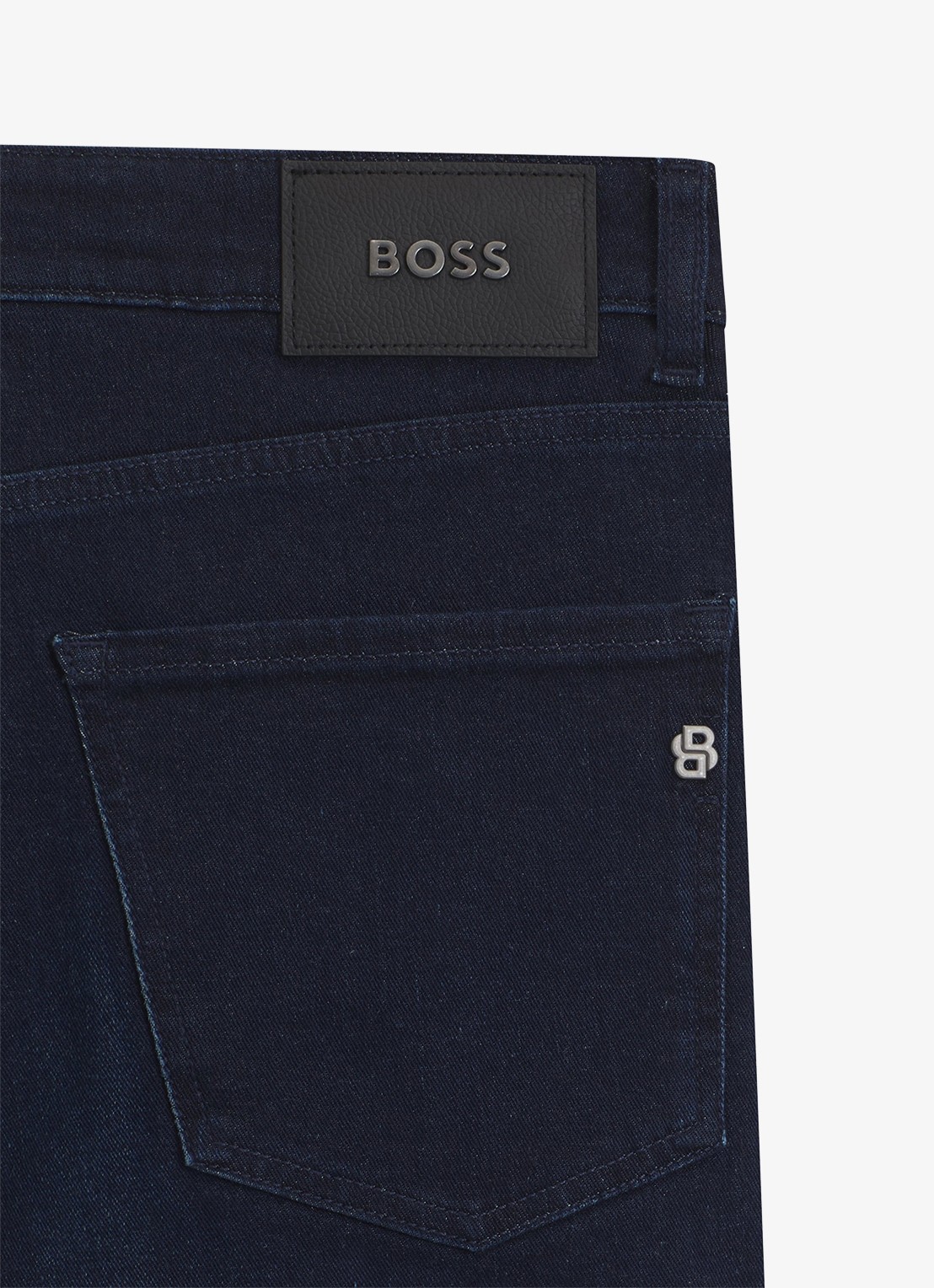 BOSS H-Delaware slim fit jeans met donkere wassing en steekzakken - detail 5 indigo