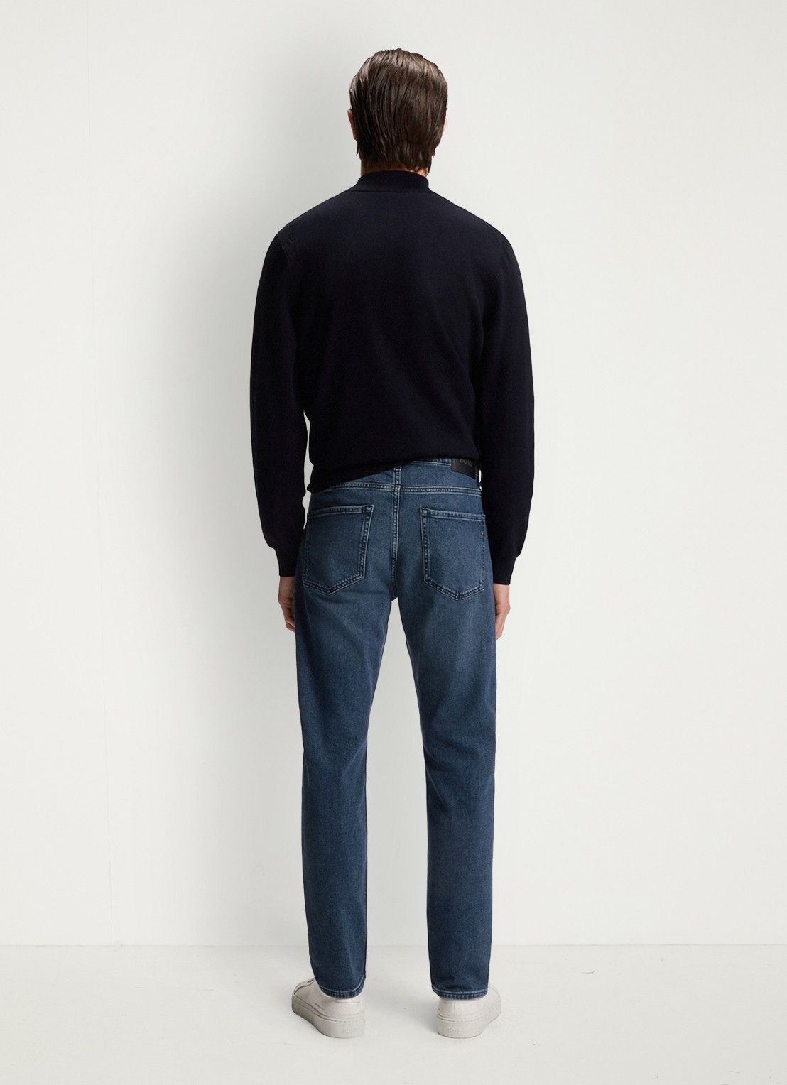 BOSS H-Delaware slim fit jeans met donkere wassing - detail 2 indigo