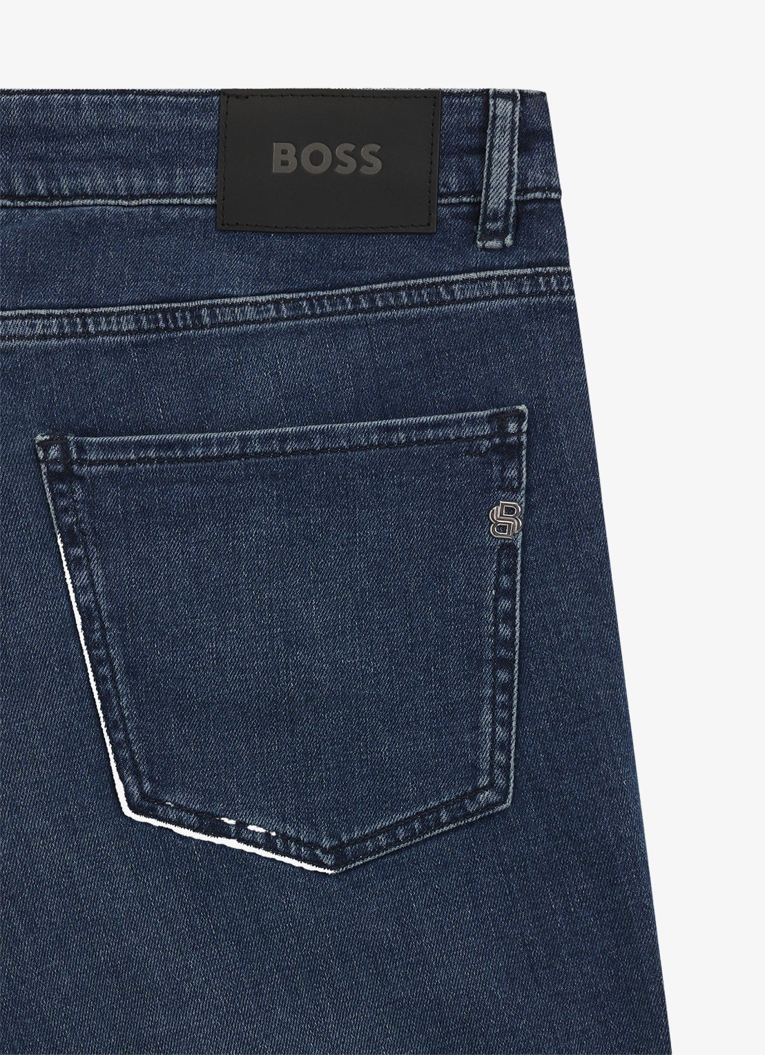 BOSS H-Delaware slim fit jeans met donkere wassing - detail 3 indigo