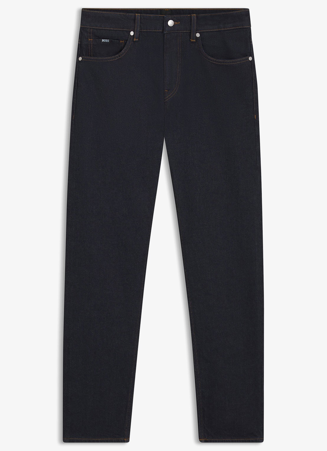 BOSS H-Delaware slim fit jeans met donkere wassing - voorkant indigo