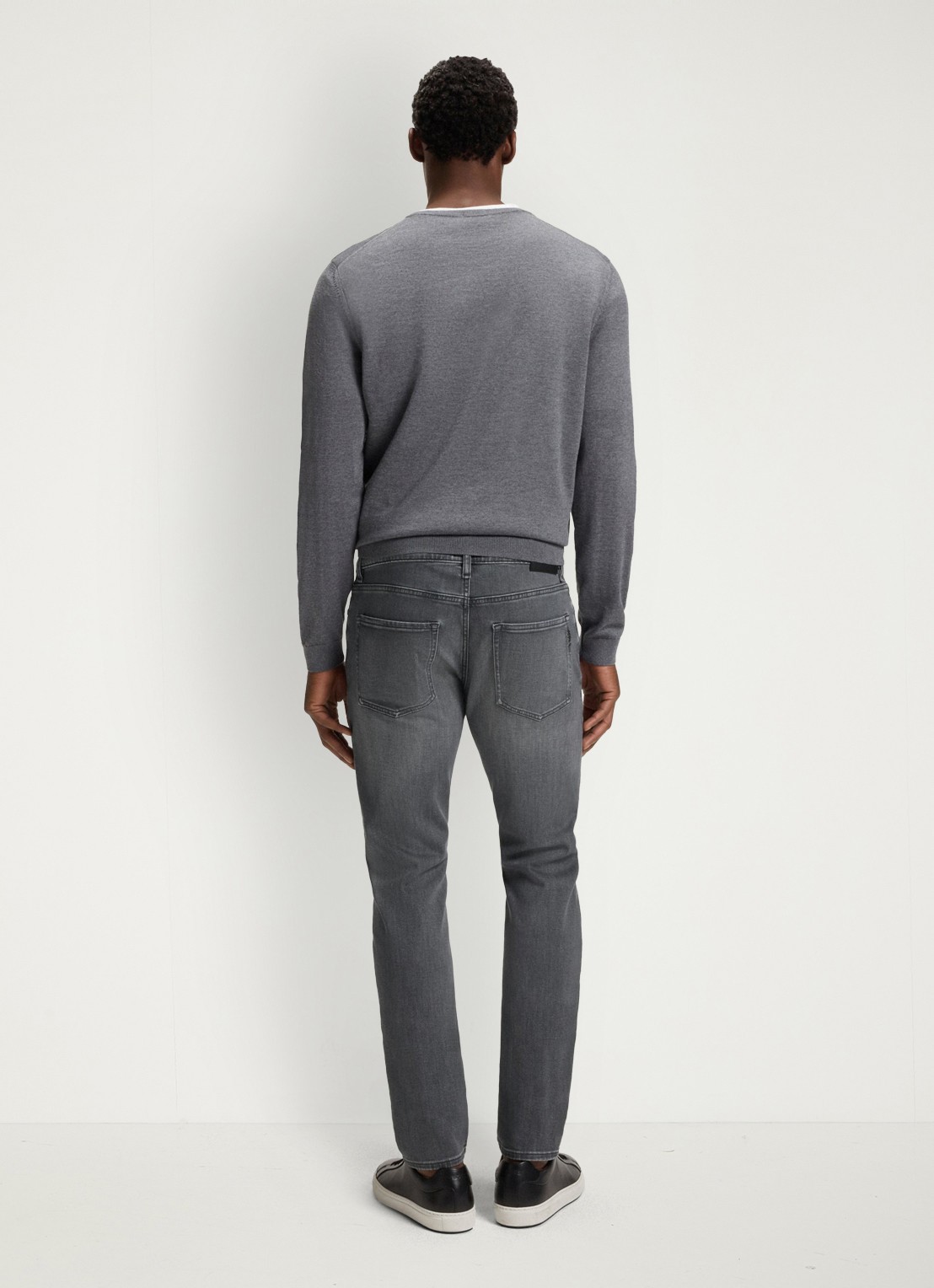 BOSS H-Delaware slim fit jeans met gekleurde wassing - detail 4 donkergrijs