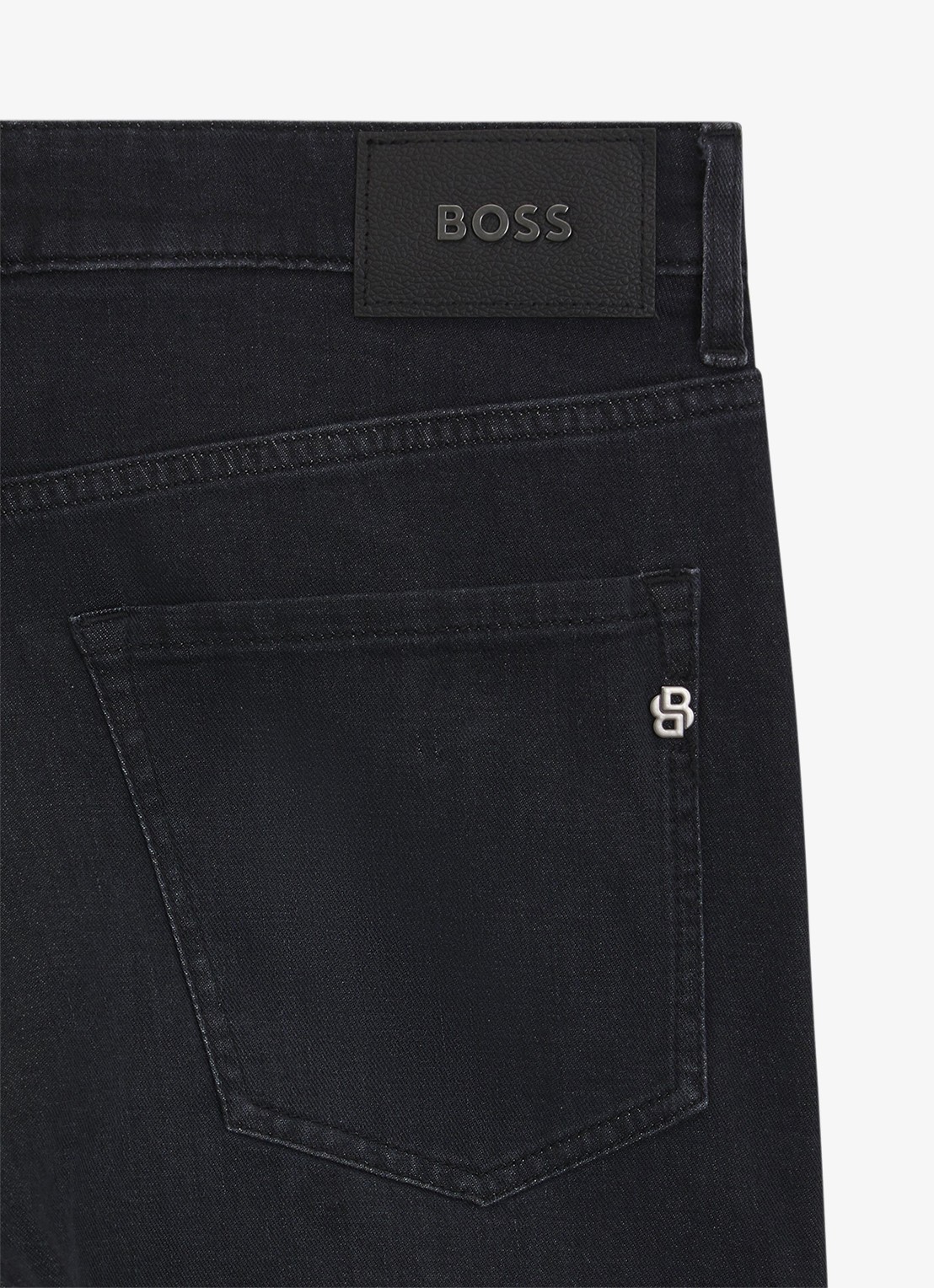 BOSS H-Delaware slim fit jeans met gekleurde wassing - detail 5 antraciet