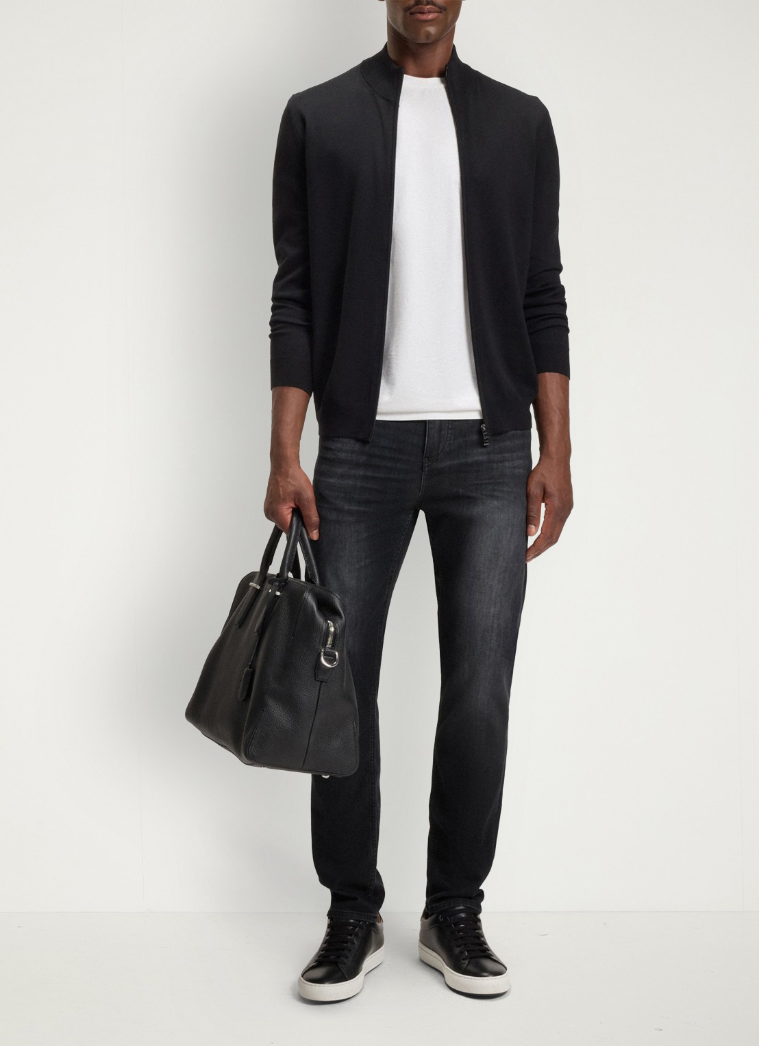 BOSS H-Delaware slim fit jeans met gekleurde wassing - voorkant 2 antraciet