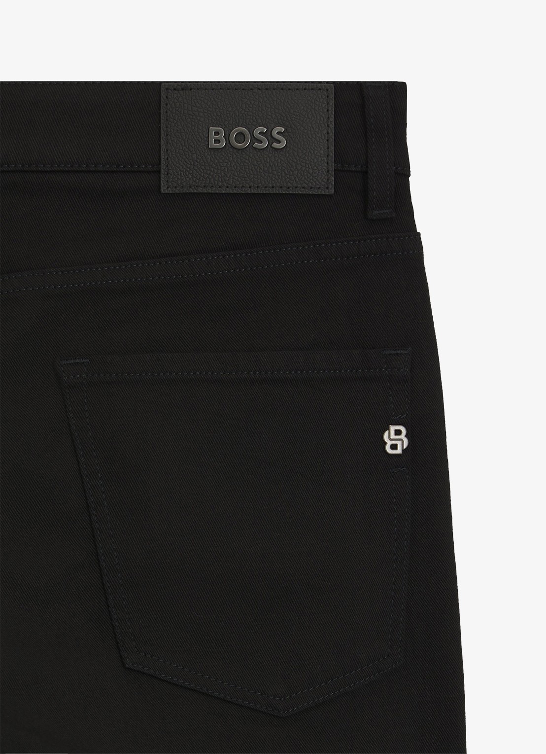 BOSS H-Delaware slim fit jeans met gekleurde wassing - detail 5 zwart