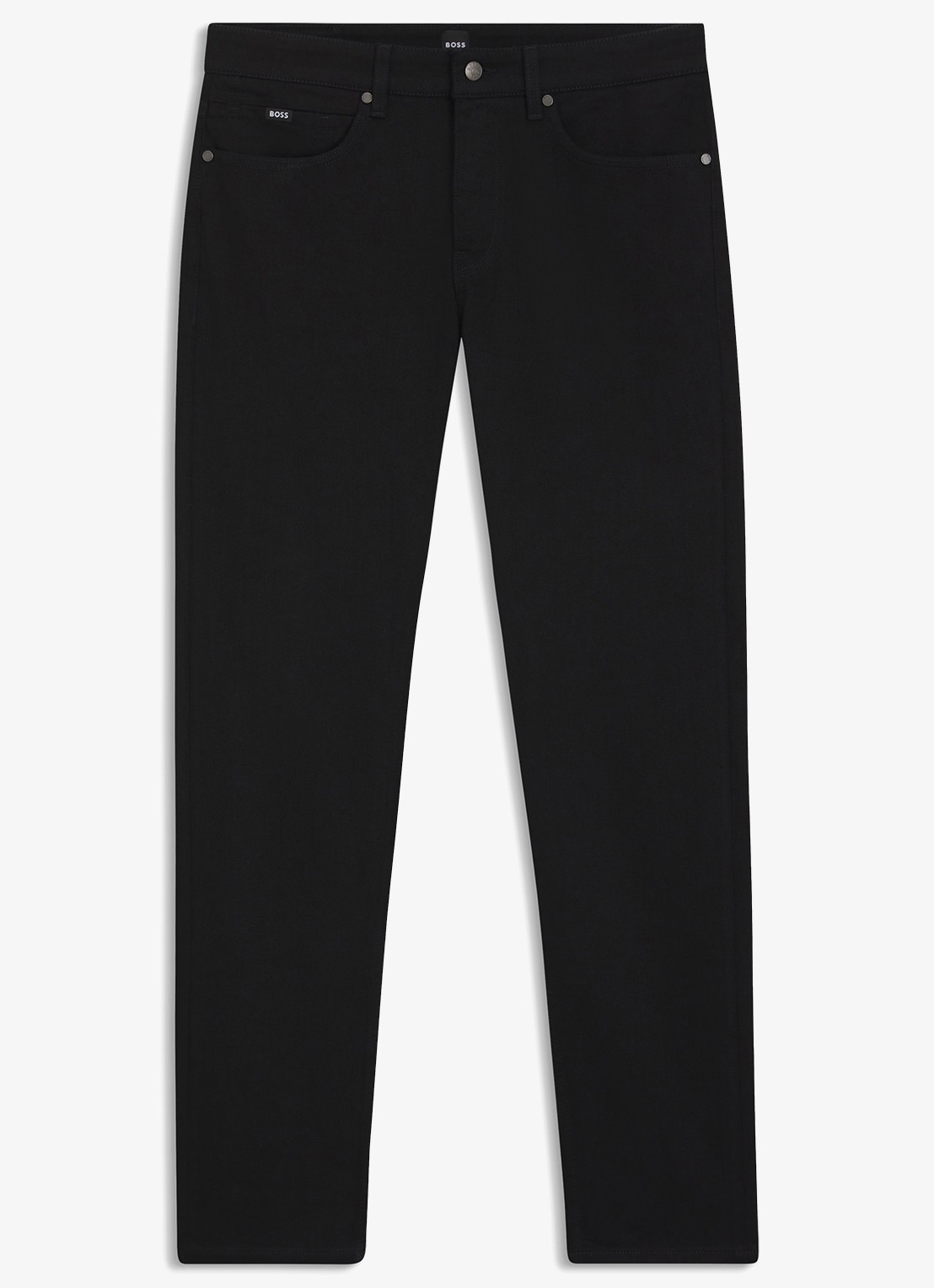 BOSS H-Delaware slim fit jeans met gekleurde wassing - voorkant zwart