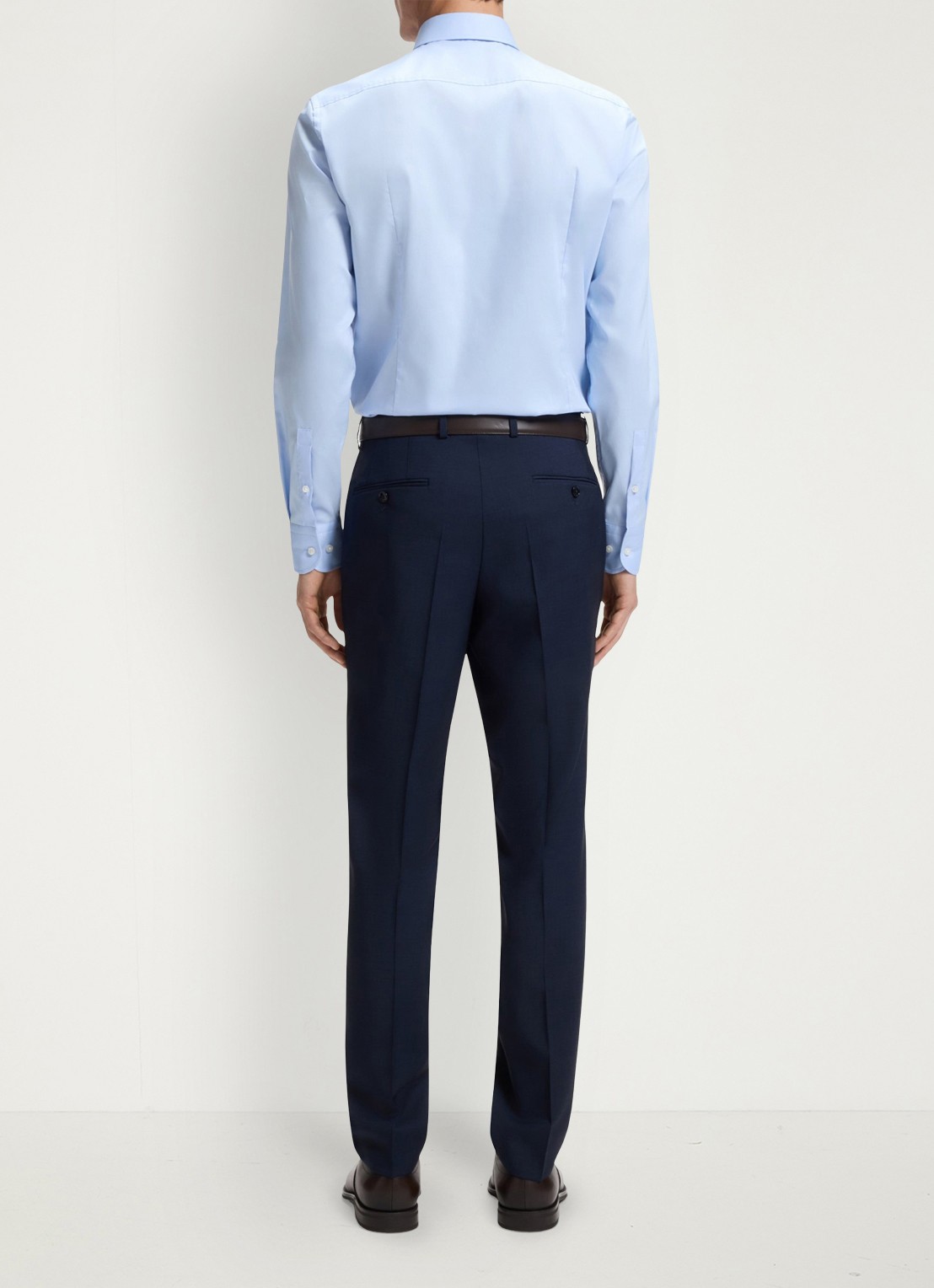 BOSS H-Hank-Kent slim fit overhemd - achterkant 6 lichtblauw
