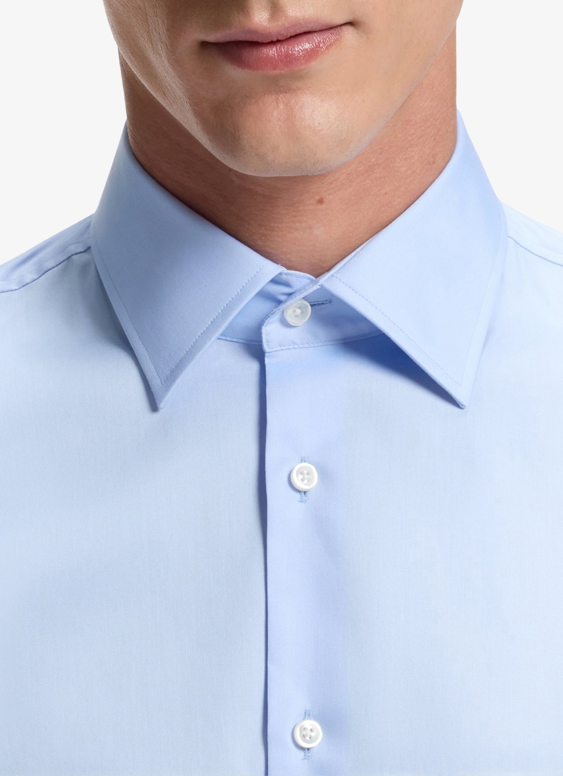 BOSS H-Hank-Kent slim fit overhemd - detail 3 lichtblauw