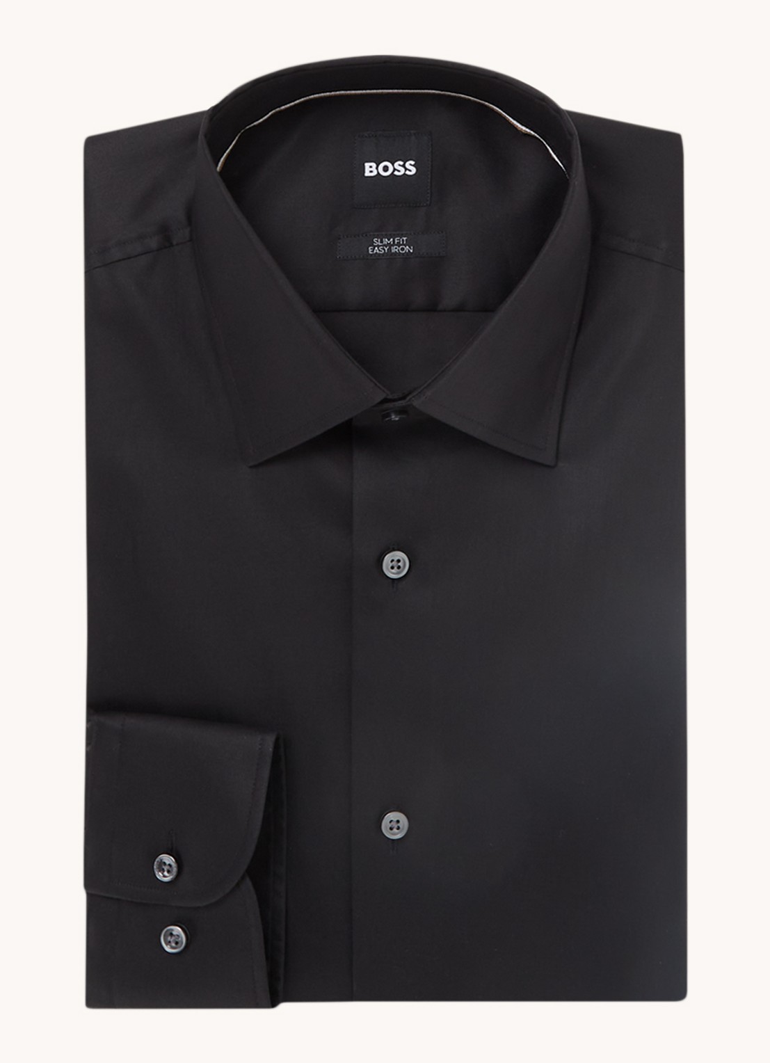 BOSS H-Hank-Kent slim fit overhemd - voorkant 3 zwart