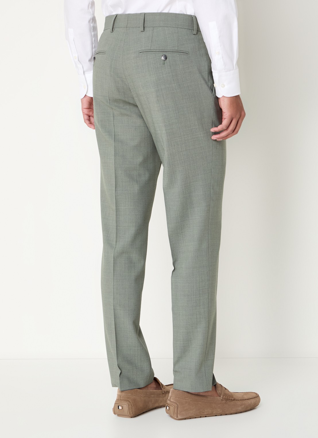 BOSS H-Jeckson regular fit 2-delig pak in scheerwolblend - achterkant 4 olijfgroen