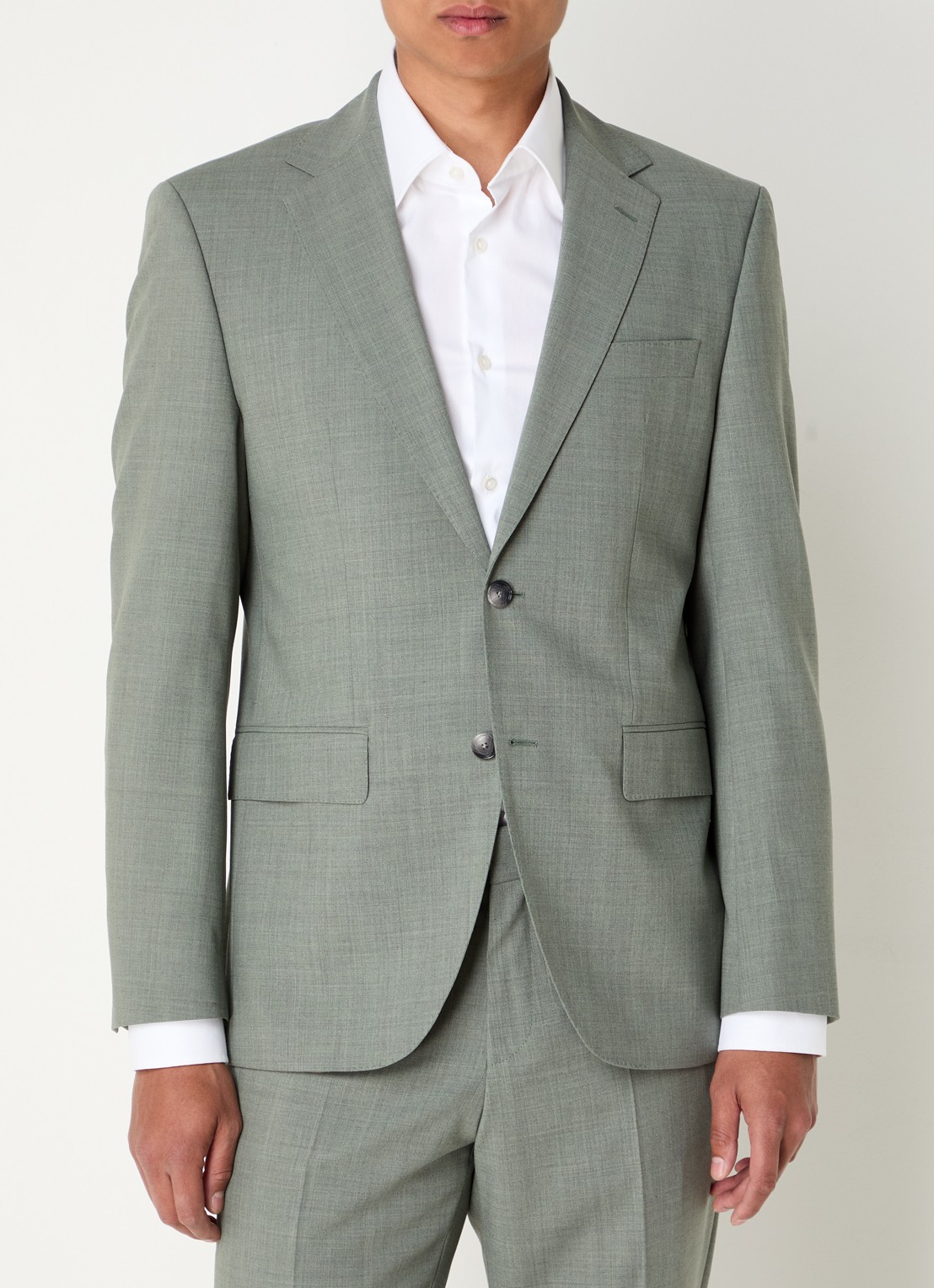 BOSS H-Jeckson regular fit 2-delig pak in scheerwolblend - detail 7 olijfgroen