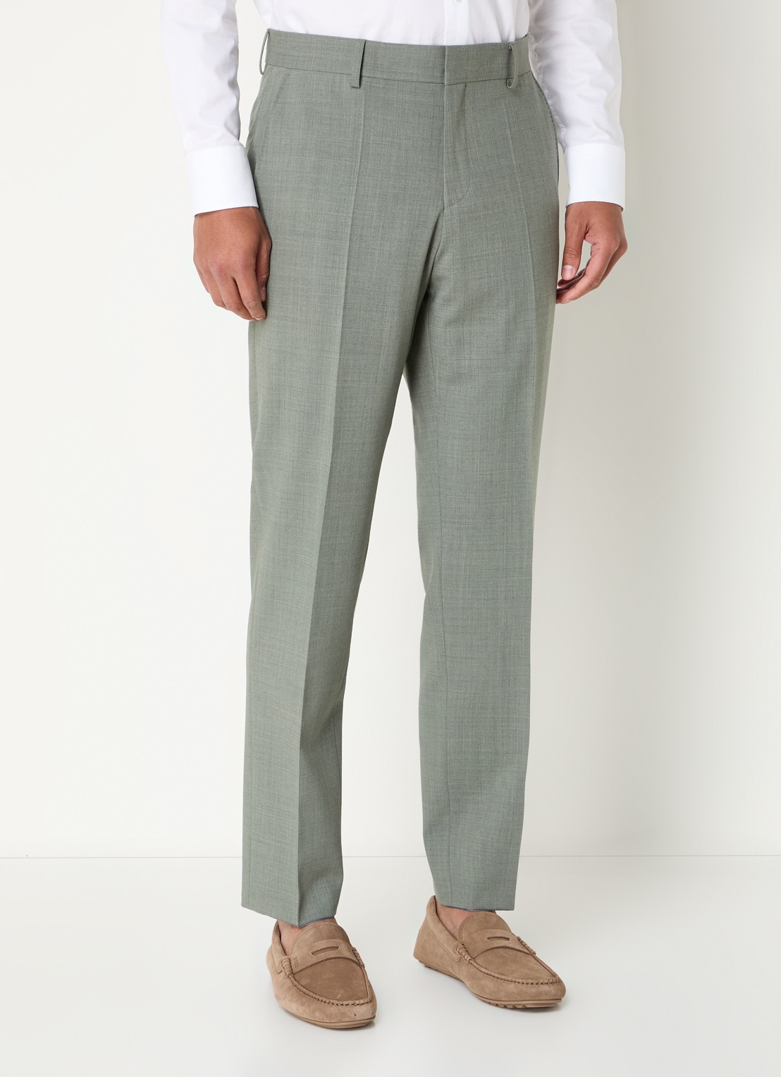 BOSS H-Jeckson regular fit 2-delig pak in scheerwolblend - voorkant 2 olijfgroen