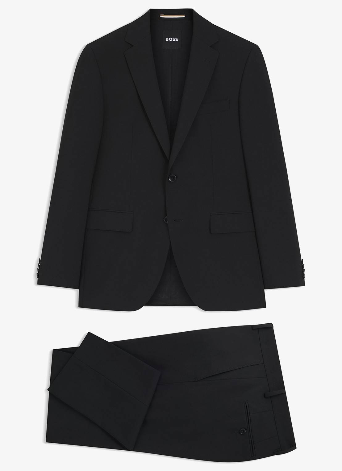 BOSS H-Jeckson regular fit 2-delig pak in scheerwolblend - voorkant zwart