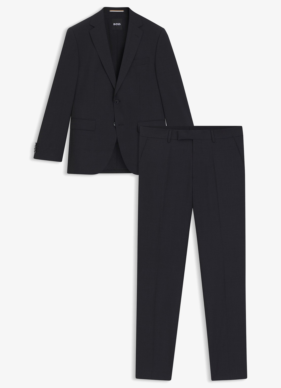 BOSS H-Jeckson regular fit 2-delig pak in scheerwolblend - voorkant 7 donkergrijs