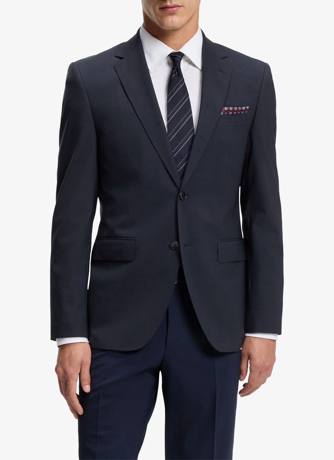 BOSS H-Jeckson regular fit 2-delig pak in scheerwolblend - detail 4 donkerblauw