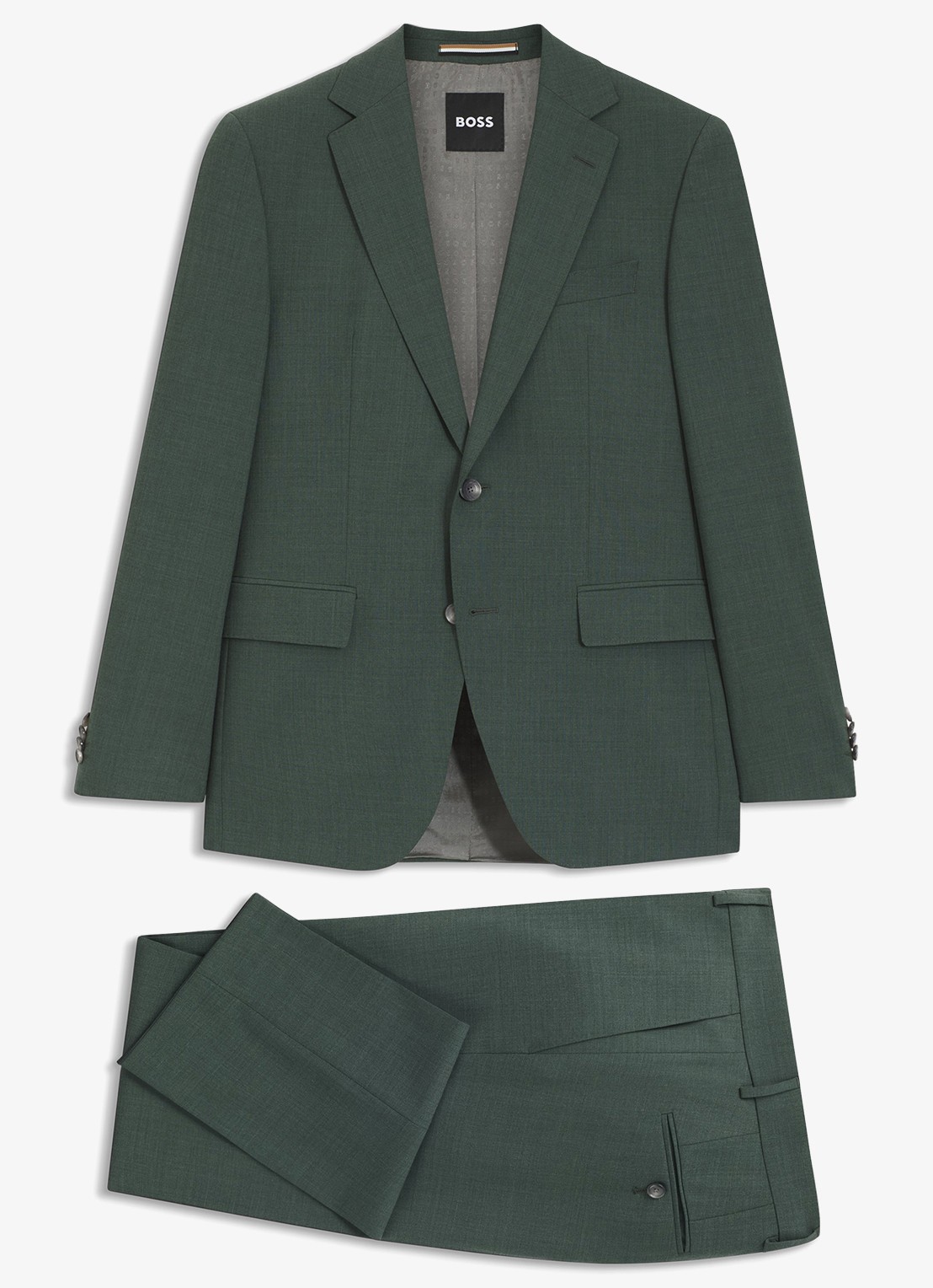 BOSS H-Jeckson regular fit 2-delig pak in scheerwolblend - voorkant 2 groen
