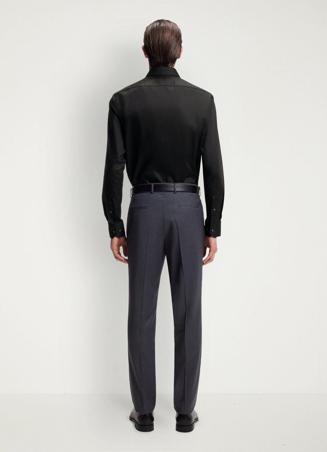BOSS H-Joe-Kent regular fit overhemd - achterkant 6 zwart