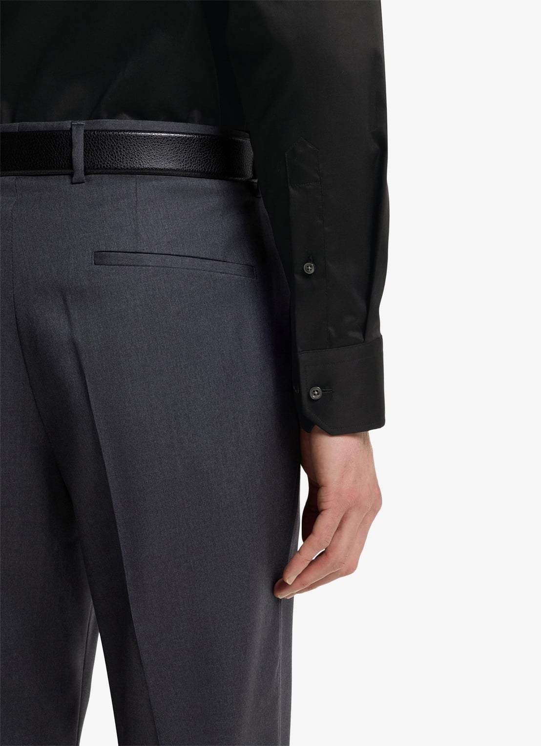 BOSS H-Joe-Kent regular fit overhemd - detail 2 zwart