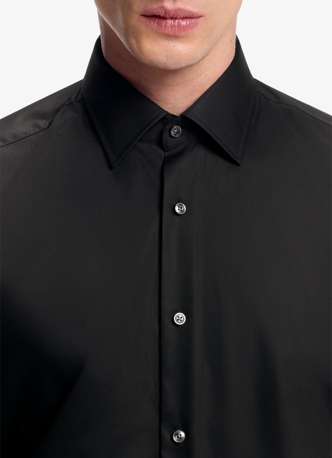 BOSS H-Joe-Kent regular fit overhemd - detail 3 zwart